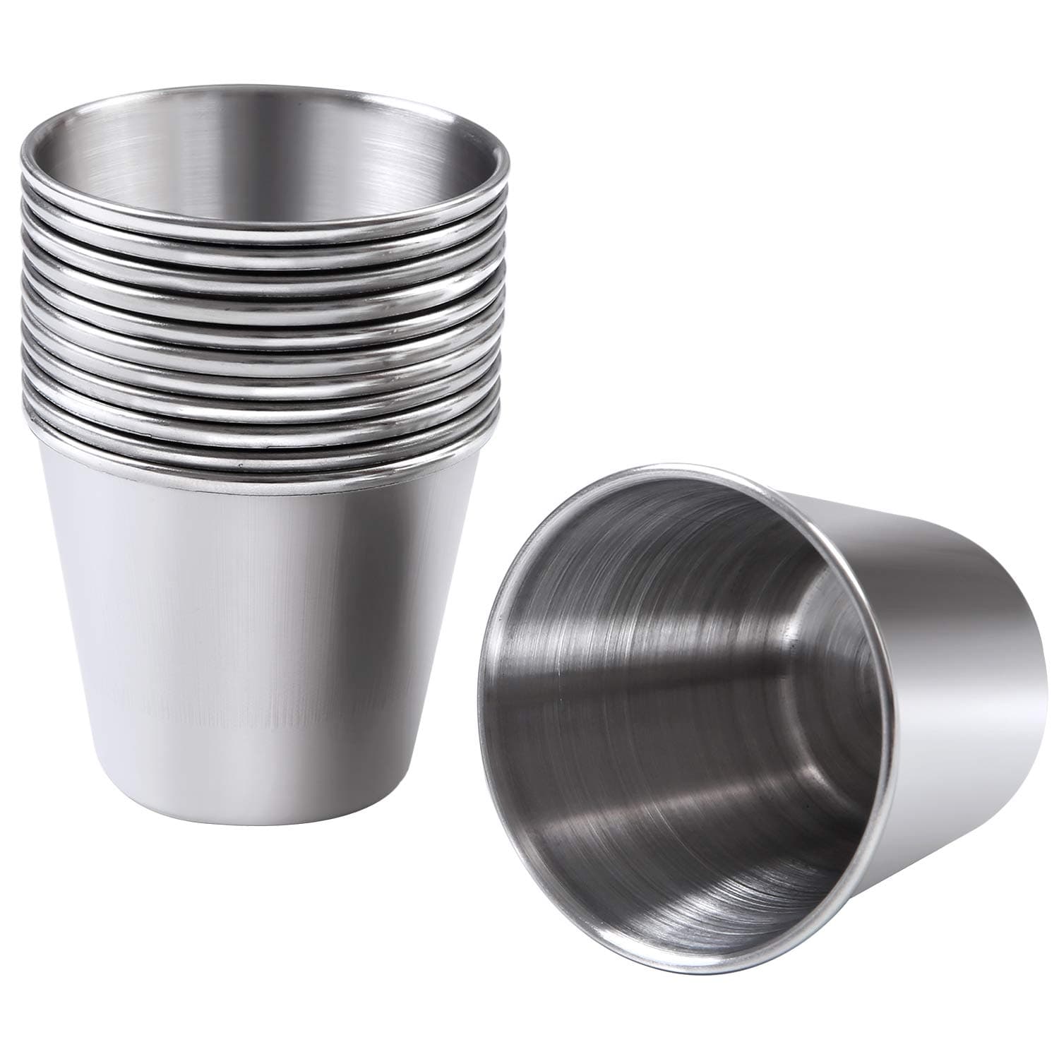 - Ruisita 12 Pieces Stainless Steel Shot Cups Stainless Steel Shot Glass Drinking Tumbler (1.5 Ounce/45 ml)