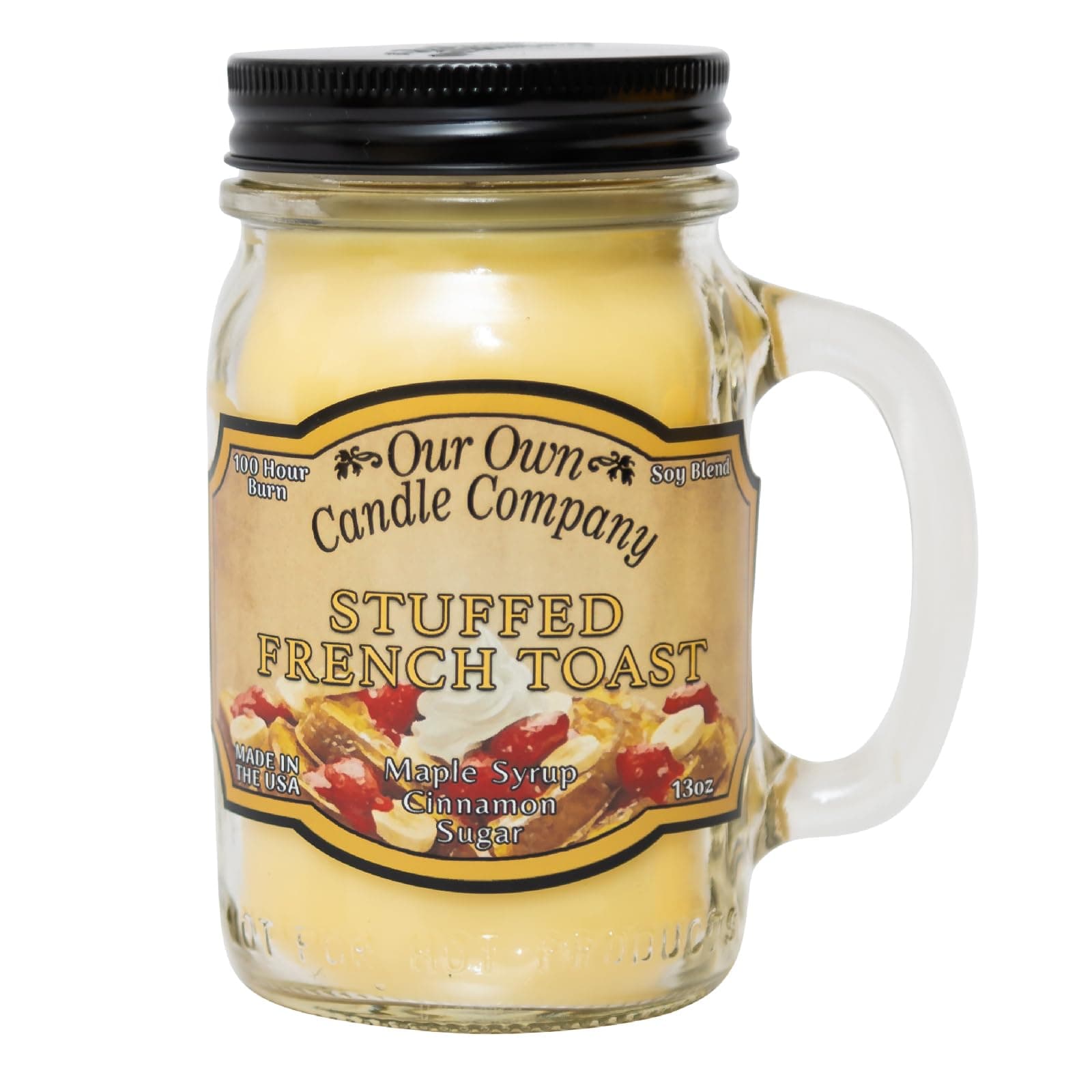 Stuffed French Toast Scented 13 Ounce Mason Jar Candle