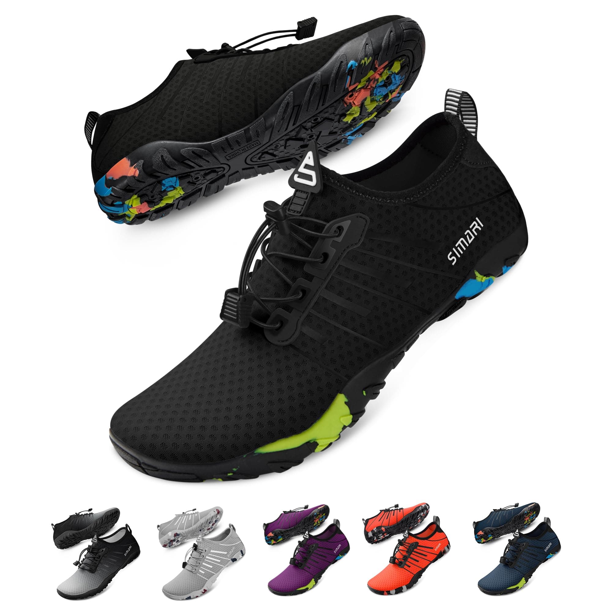 Water Shoes for Women Men - Barefoot Quick-Dry Aqua Socks | Lightweight Swim Shoes for Surfing, Swimming, Beach Sports, Kayaking, Diving | Non-Slip Design