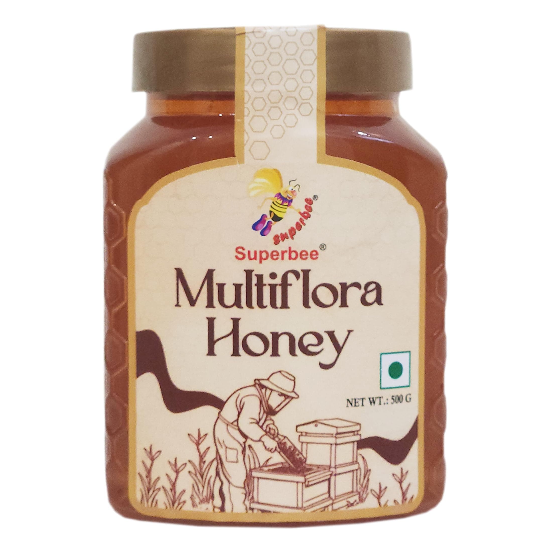 Super Bee Multiflora Honey - 100% Raw & Natural | No Added Sugar | Unprocessed Forest Honey | Immunity Booster |For a Healthy Lifestyle | Pure Ayurvedic Grade - 500 Gm