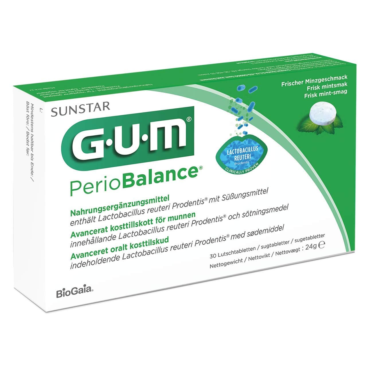 GUM Periobalance lozenges 30 Pieces, Pack of 3 (3X 30 Pieces)