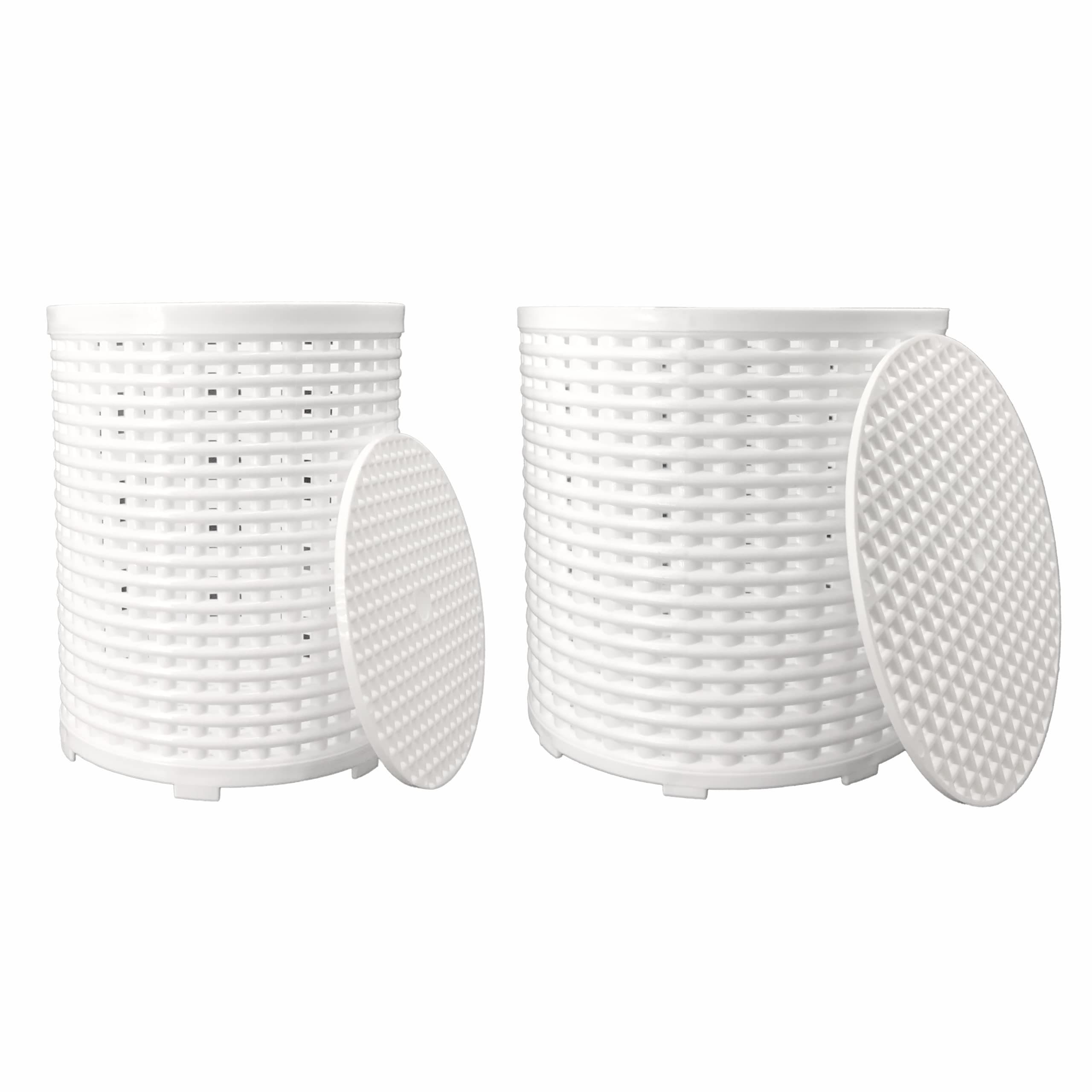 Universal Cheese Molds with Followers for Making Soft, Semi-Hard and Hard Cheeses - Set of 2