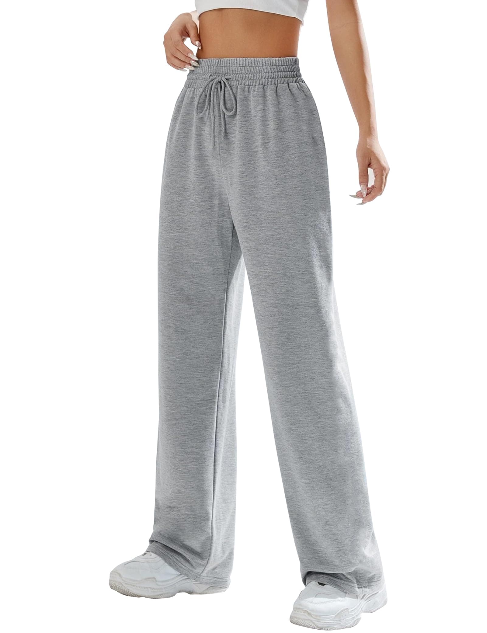 Kiench Teens Girls' Straight Leg Sweatpants High Waisted Baggy Joggers Drawstring