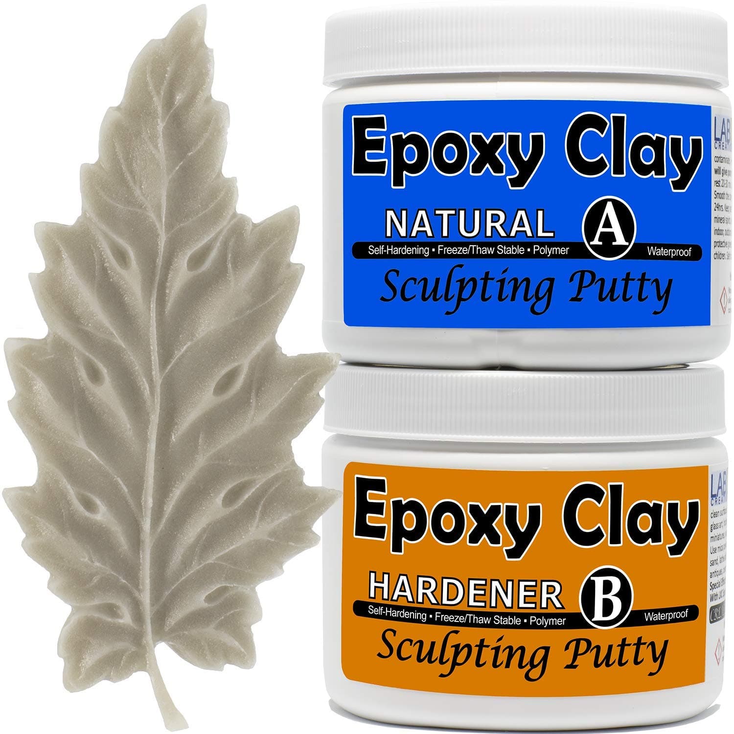 2 Part Epoxy Clay - 1lb kit | Natural | Self Hardening Non Ceramic Resin Putty | Epoxy Wood Filler Crack and Stone Repair | Mold Super Sculpt Compound | Modeling Glue | Taxidermy Supplies | LXC