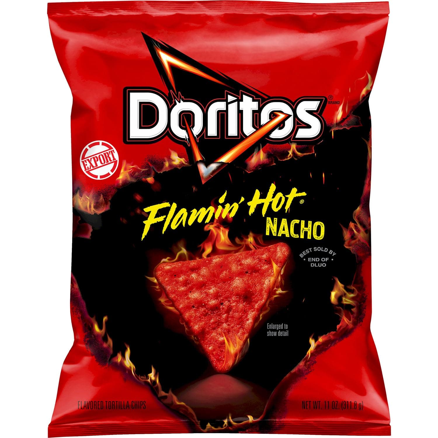 Doritos Flamin Hot Nacho Tortilla Chips 11 OZ (312g) - Export