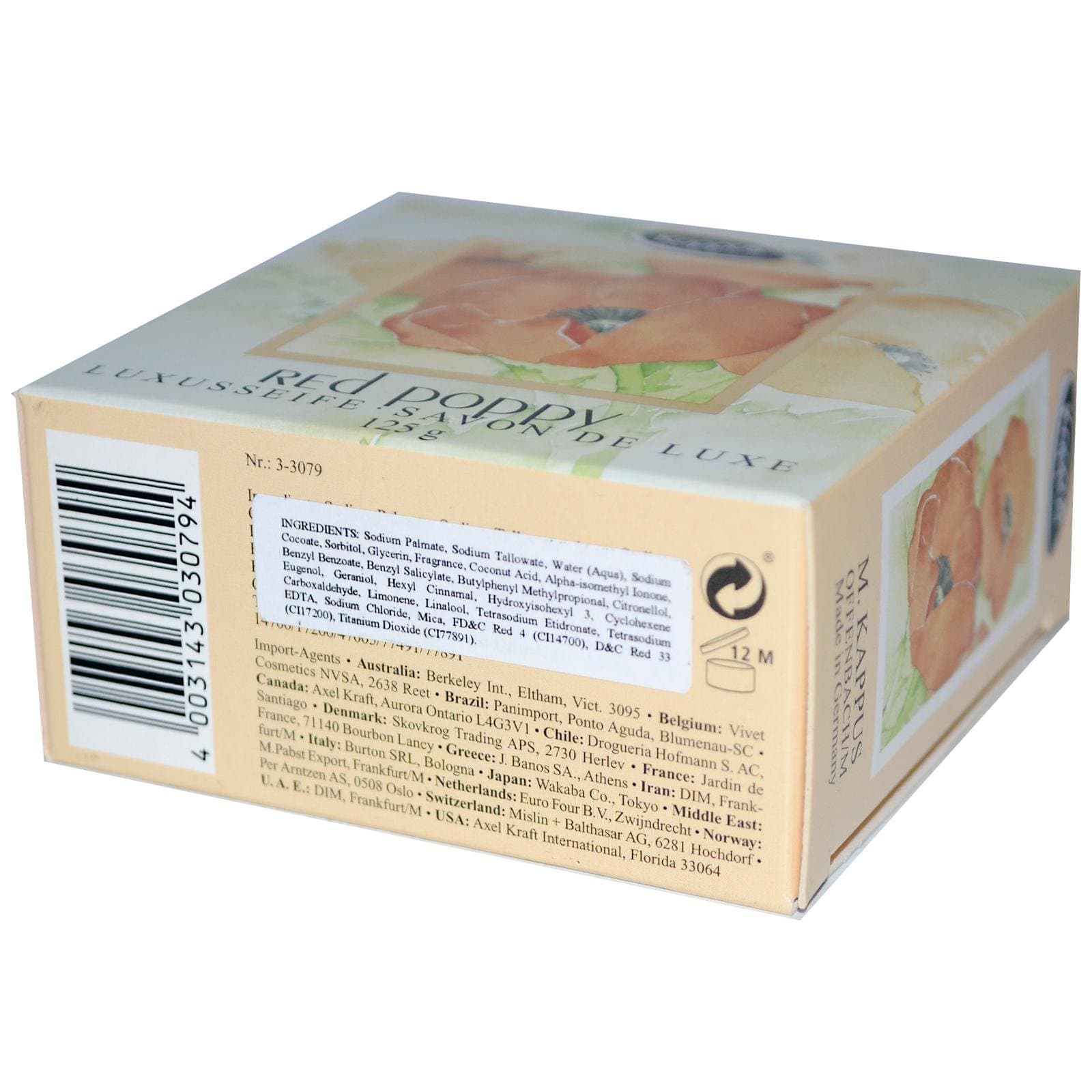 Kappus Soaps Red Poppy 4.2 Oz