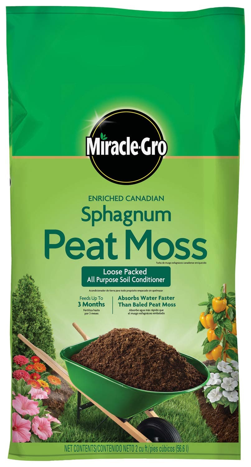 Miracle-Gro Enriched Canadian Sphagnum Peat Moss (Loose Fill), 2 cu. ft.