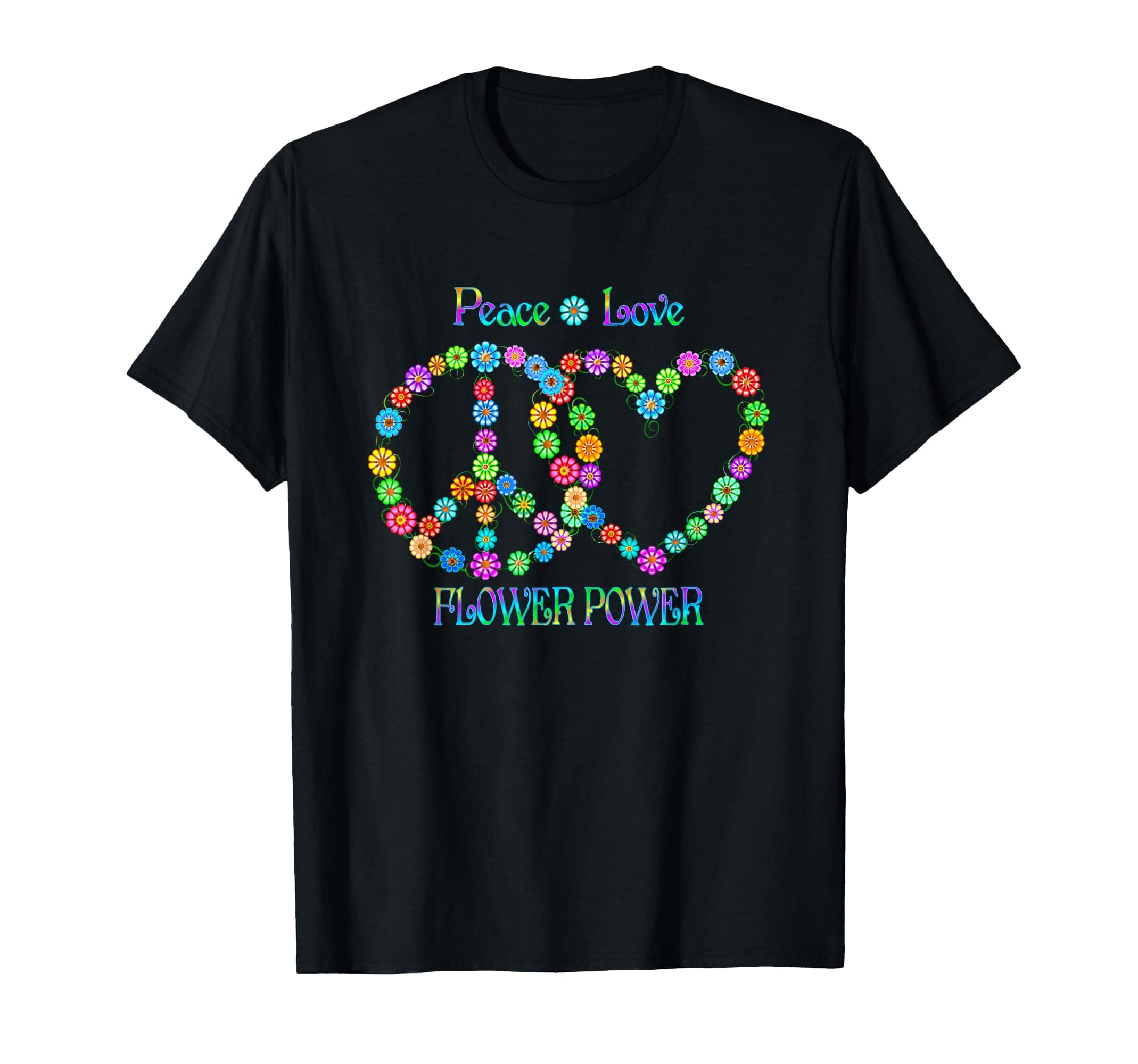 Peace Love Flower Power Retro T-Shirt
