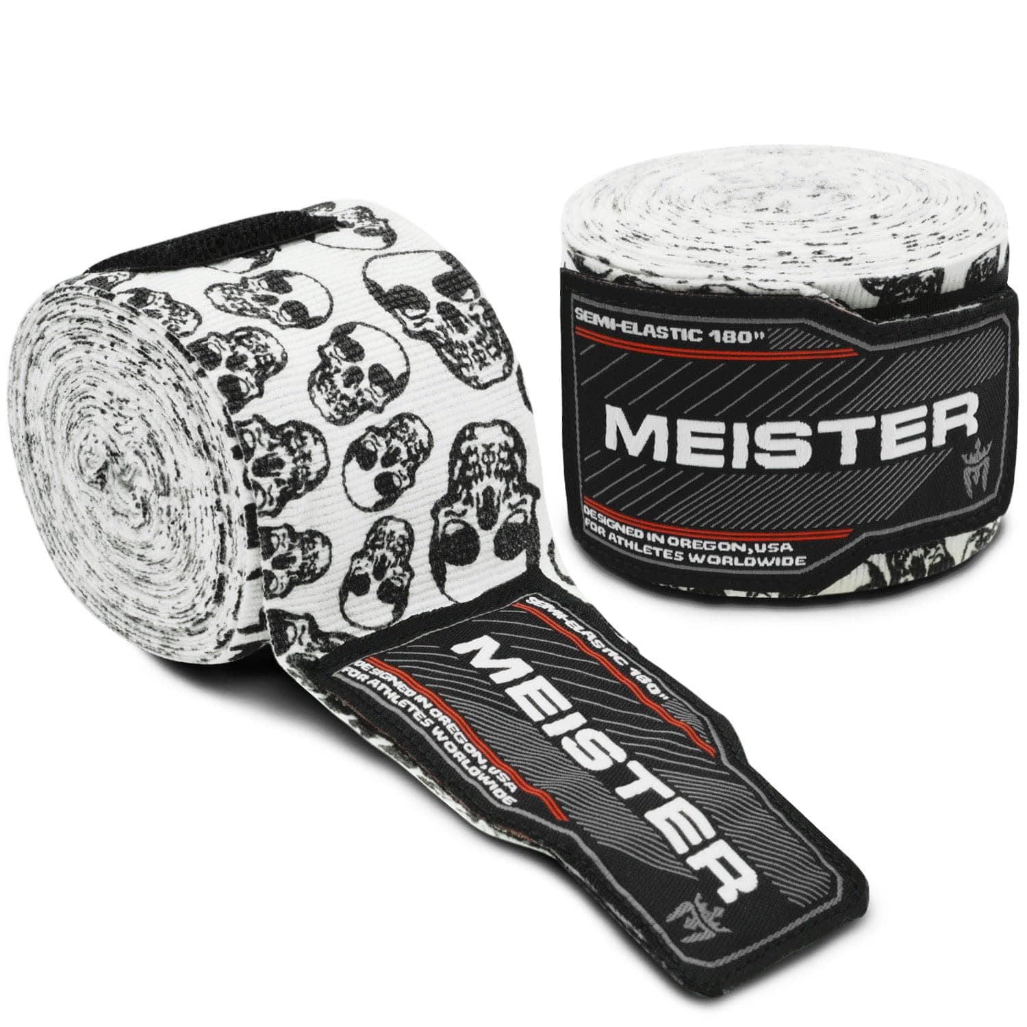 Meister 180 Inch Semi-Elastic Adult Hand Wraps for MMA and Boxing (Pair)