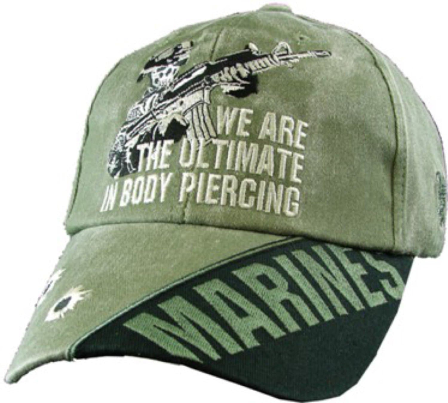 US Marine Corps Ultimate in Body Peircing OD Green Cap