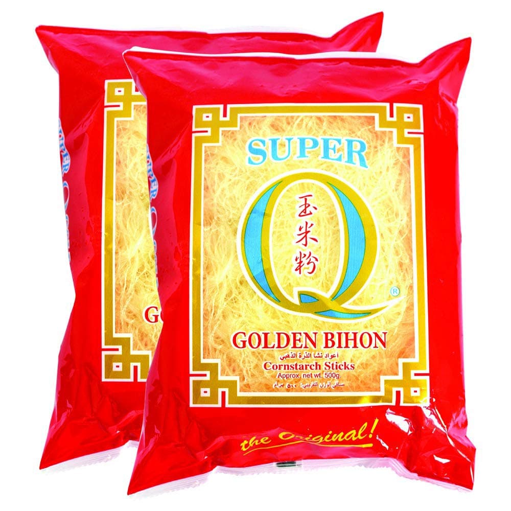 Super Q Golden Bihon Corn-Starch Stick Noodles, 500 g
