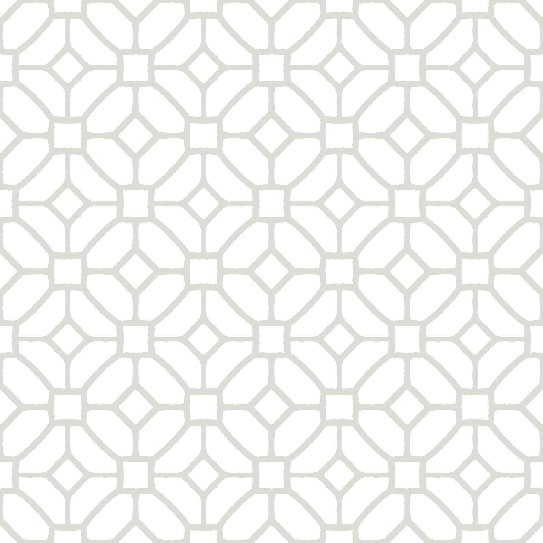 Fp2946 Lattice Peel & Stick Floor Tile, White, 10 Square Feet