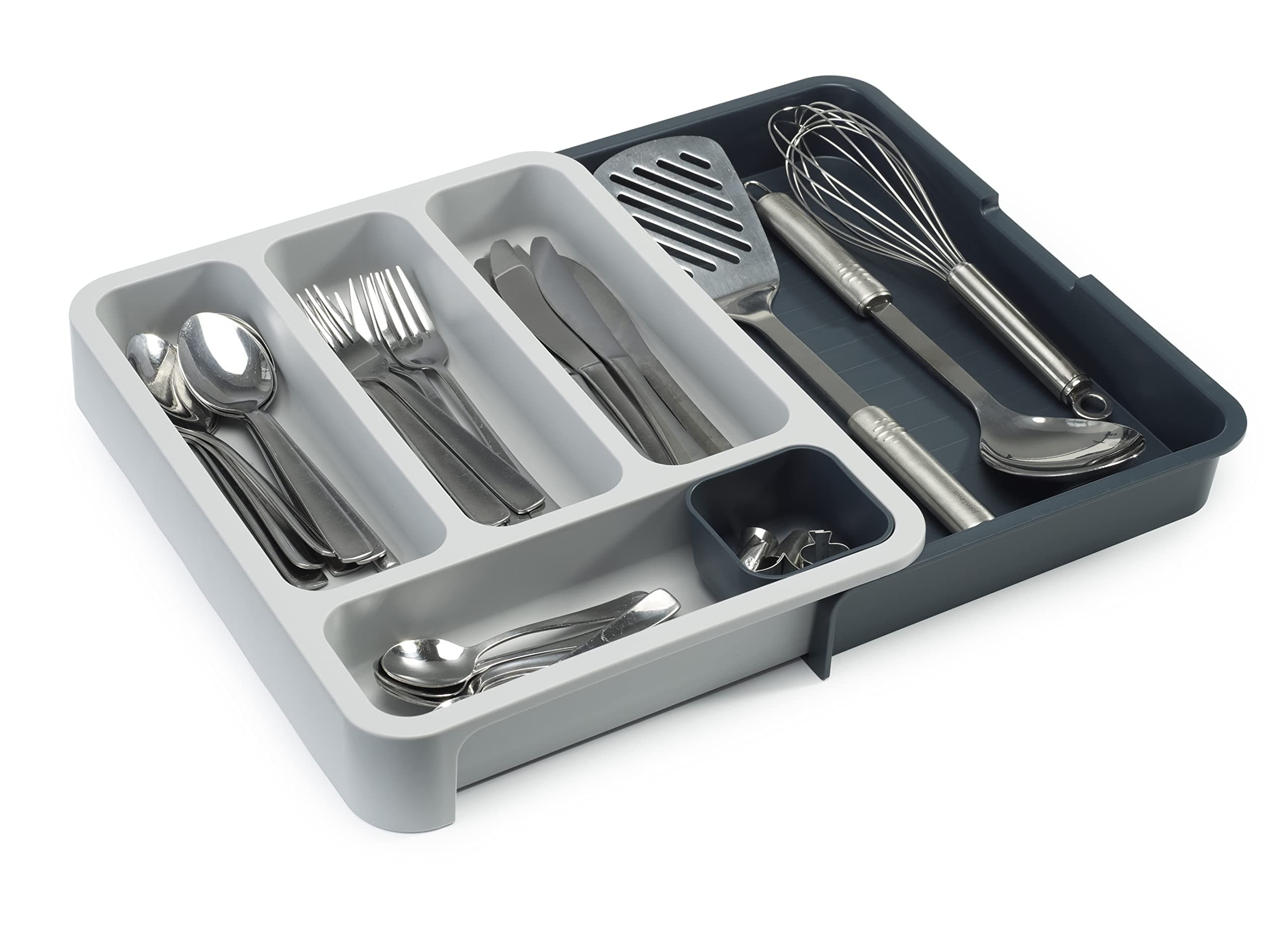 85042 DrawerStore Expandable Cutlery Tray, Gray