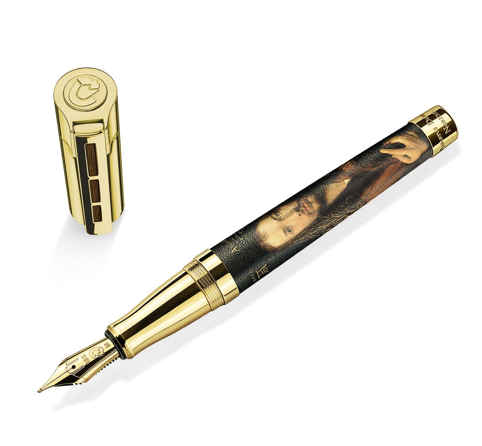 J.S. Staedtler Albertus Durerus Noricus Fountain Pen, Gold-Plated, handpolished 18 kt Gold Nib, M, 9PT1ADNM