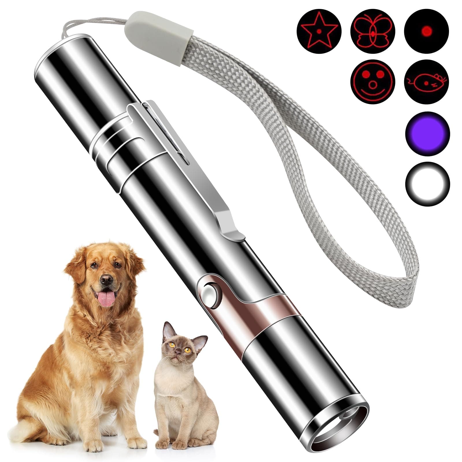 Cowjag Laser Pointer, Cat Toy Pointer for Indoor, Cat Mouse Toys Wand Light Pet Interactive Toys to Keep Cat Busy, for Kitten Cat Dog Chase Play