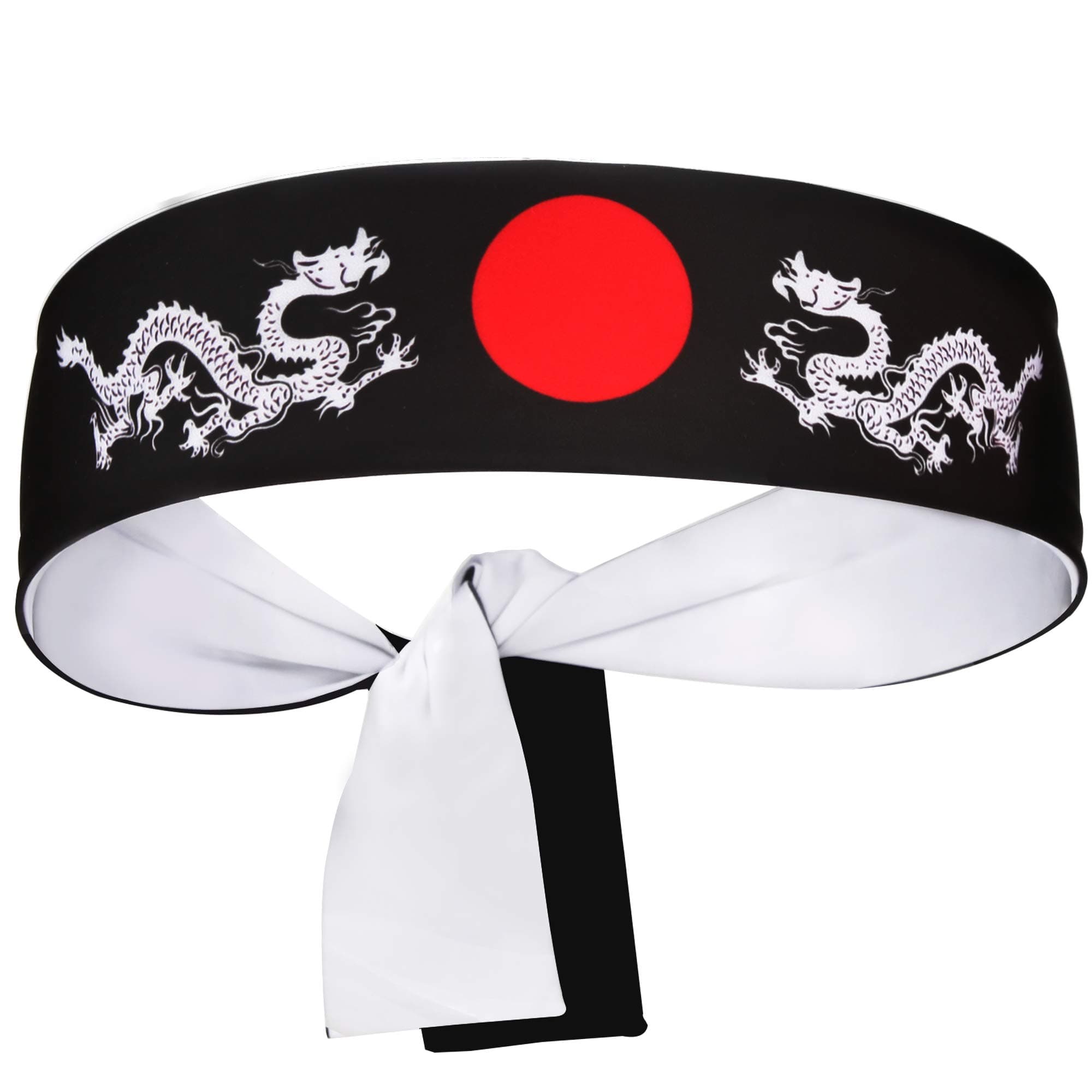 Reversible Warrior Headband, Bushido Hachimaki for Karate, Halloween, Sushi
