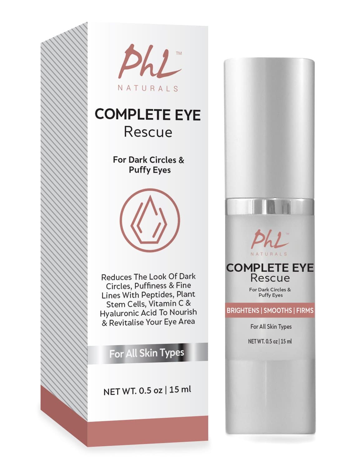 Dark Circles Under Eye Treatment - Tackles Puffiness, Wrinkles and Bags - Natural Eye Brightening Gel for Under and Around Eyes, suits Men & Women, 0.5 fl. ounce.