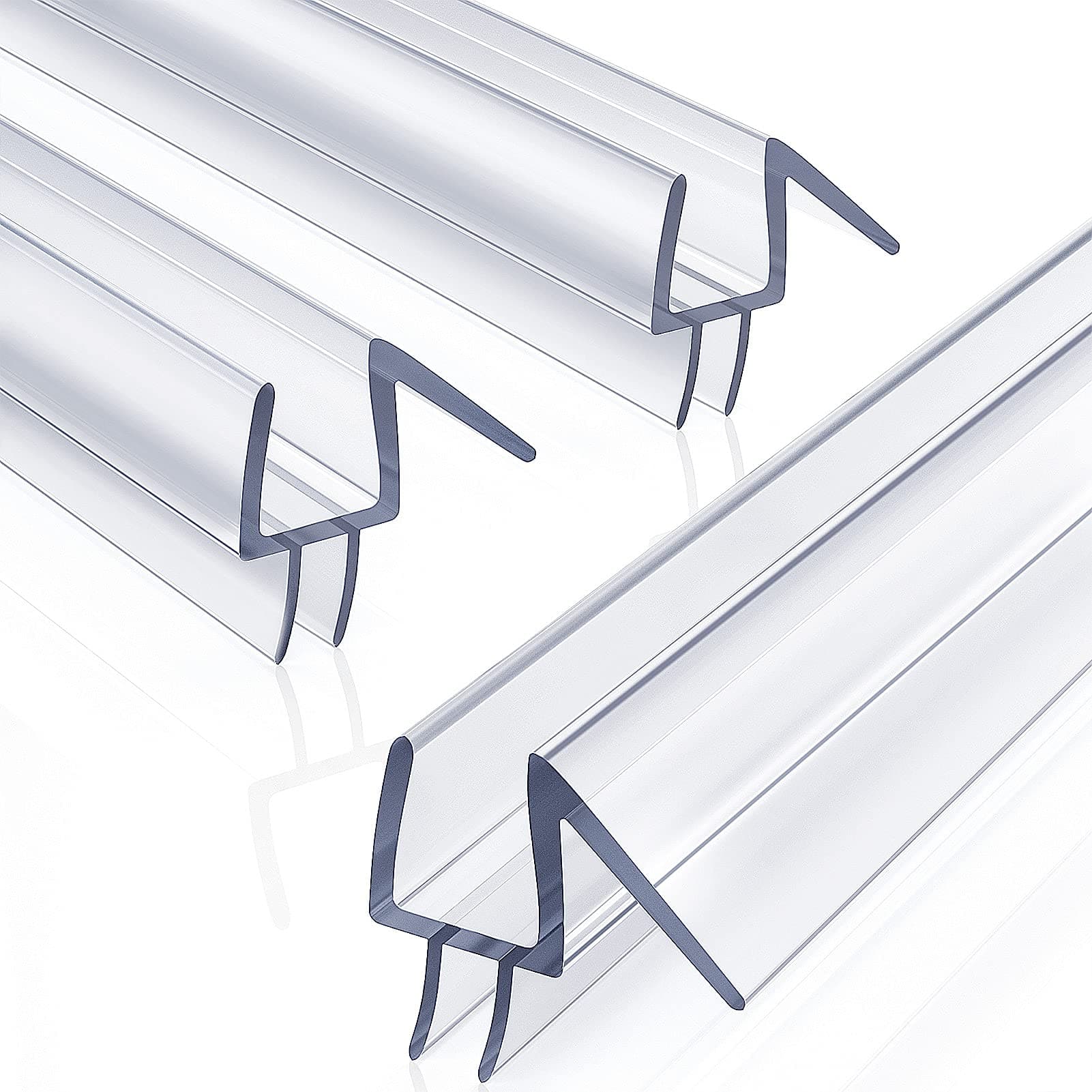 Yecaye 3 Pack 3/8" x 39" Shower Door Bottom Seal,Shower Door Sweep,Frameless Glass Seal Strip,Stop Leaks and Create a Water Barrier, Water Guard 10MM