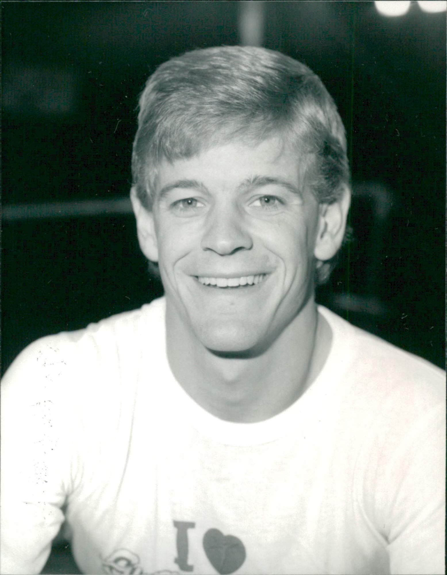 Vintage photo of Peter Vidmar American gymnast.