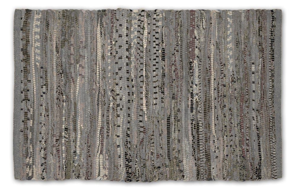 DII Chindi Home Collection Handwoven Multicolor Area Rag Run, 20x31.5, Gray
