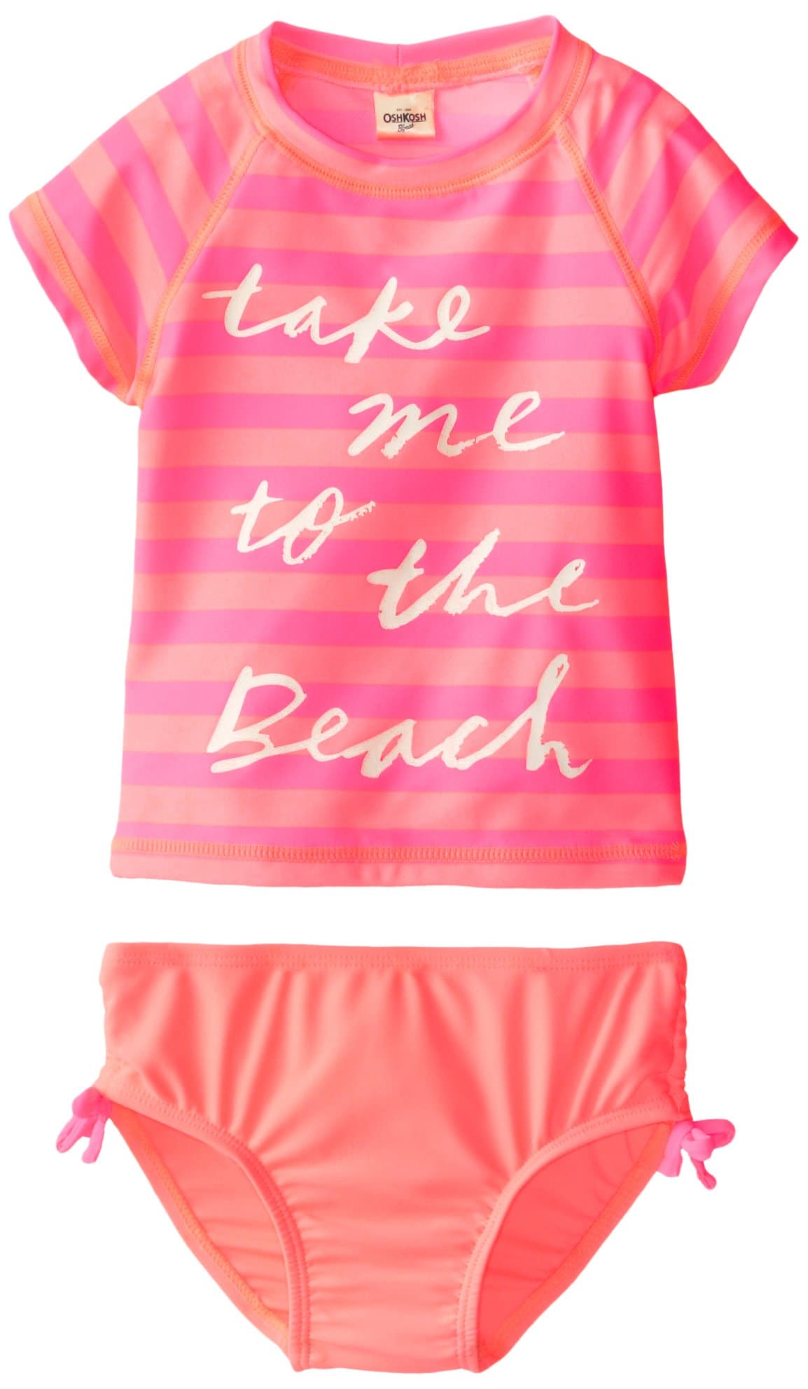 Osh Kosh Little Girls' Toddler Take Me to The Beach Rash Guard Set