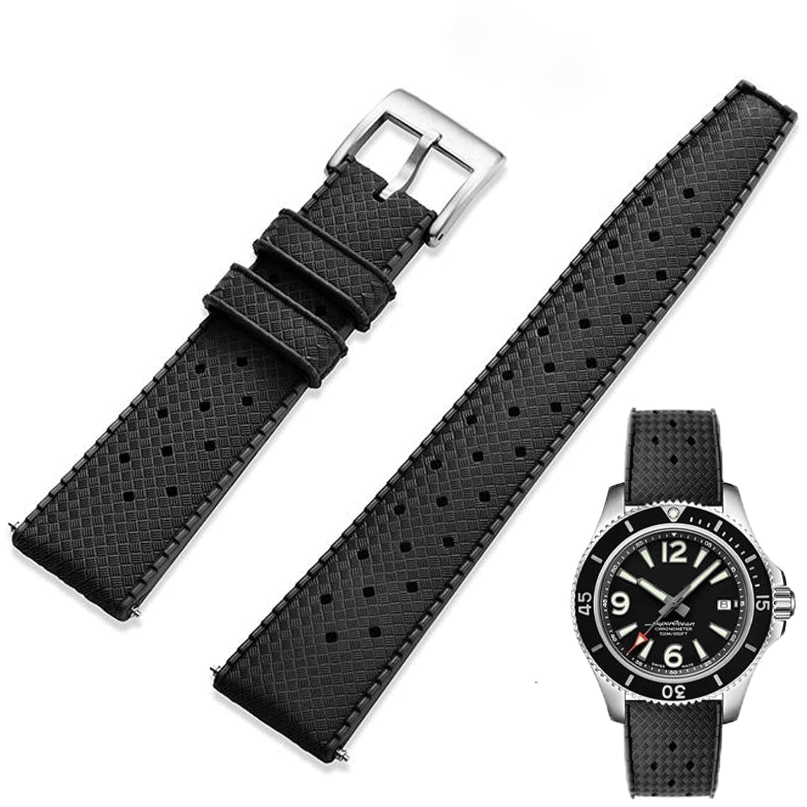 Niziruoup Tropical style FKM Rubber Watch Band