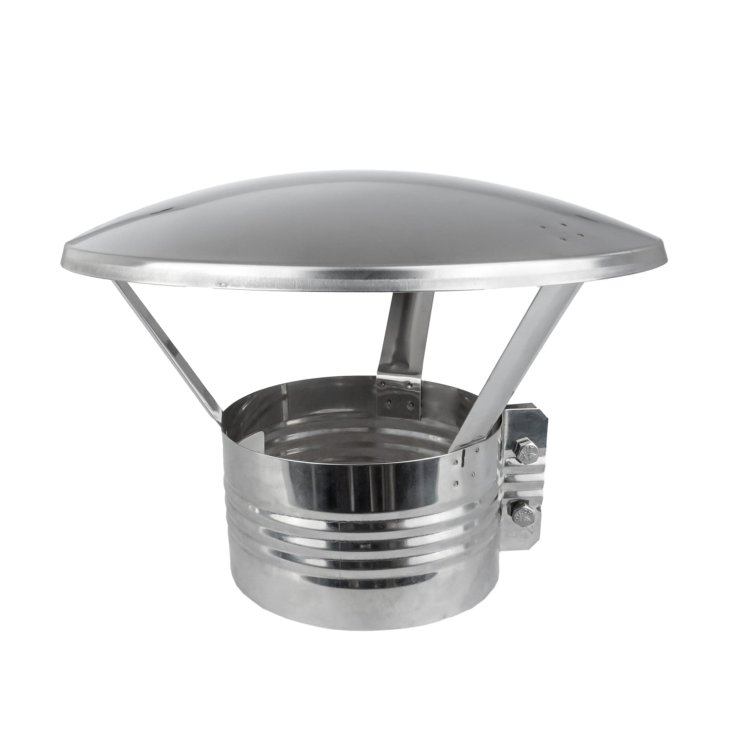 Stainless Steel Chimney Cowl - rain and Snow Cover Protector Cap 5" 6" 8" TOP (DA120-CH (5"/120mm))