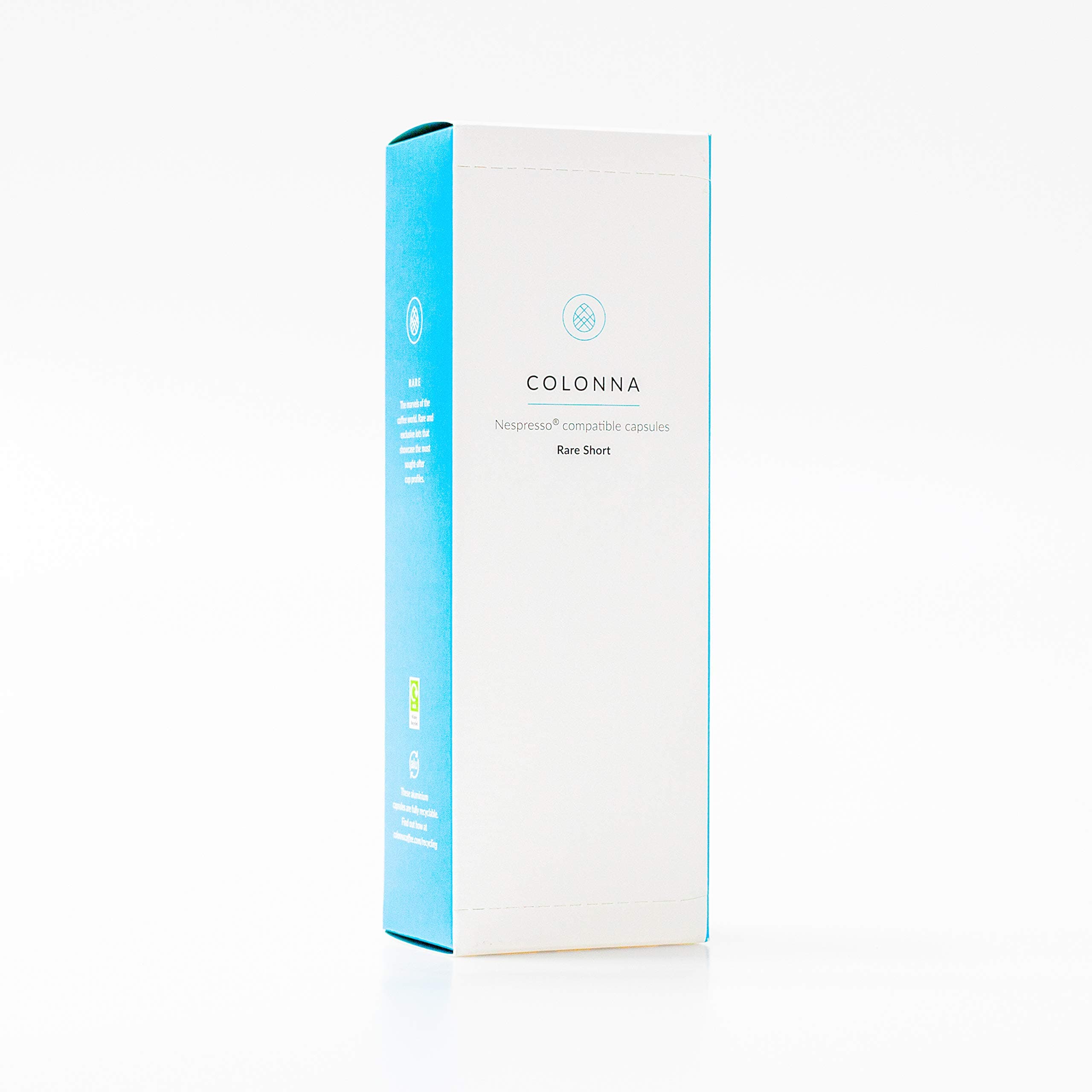 Rare COLONNA Coffee Recyclable Aluminium Nespresso Compatible Single Origin Coffee Capsules - Rare Short (4 Boxes, 40 Capsules Total)