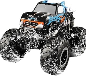 XINGRUI Remote Control Monster Trucks for Boys 8-12, 1:16 Amphibious Rc Cars for Kids 4-7， Waterproof 4x4 All Terrain 4WD Off-Road Rc Car Gifts for Boys/Girls Age 3-5