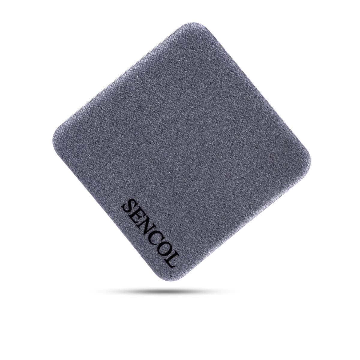 [4-Pack] - Microfiber Screen Cleaner Sticker; Screen Cleaner Cloth; 4-in-1; [Large Size]: 1.6 x 1.6 inches (4cm x 4cm) (Gray)