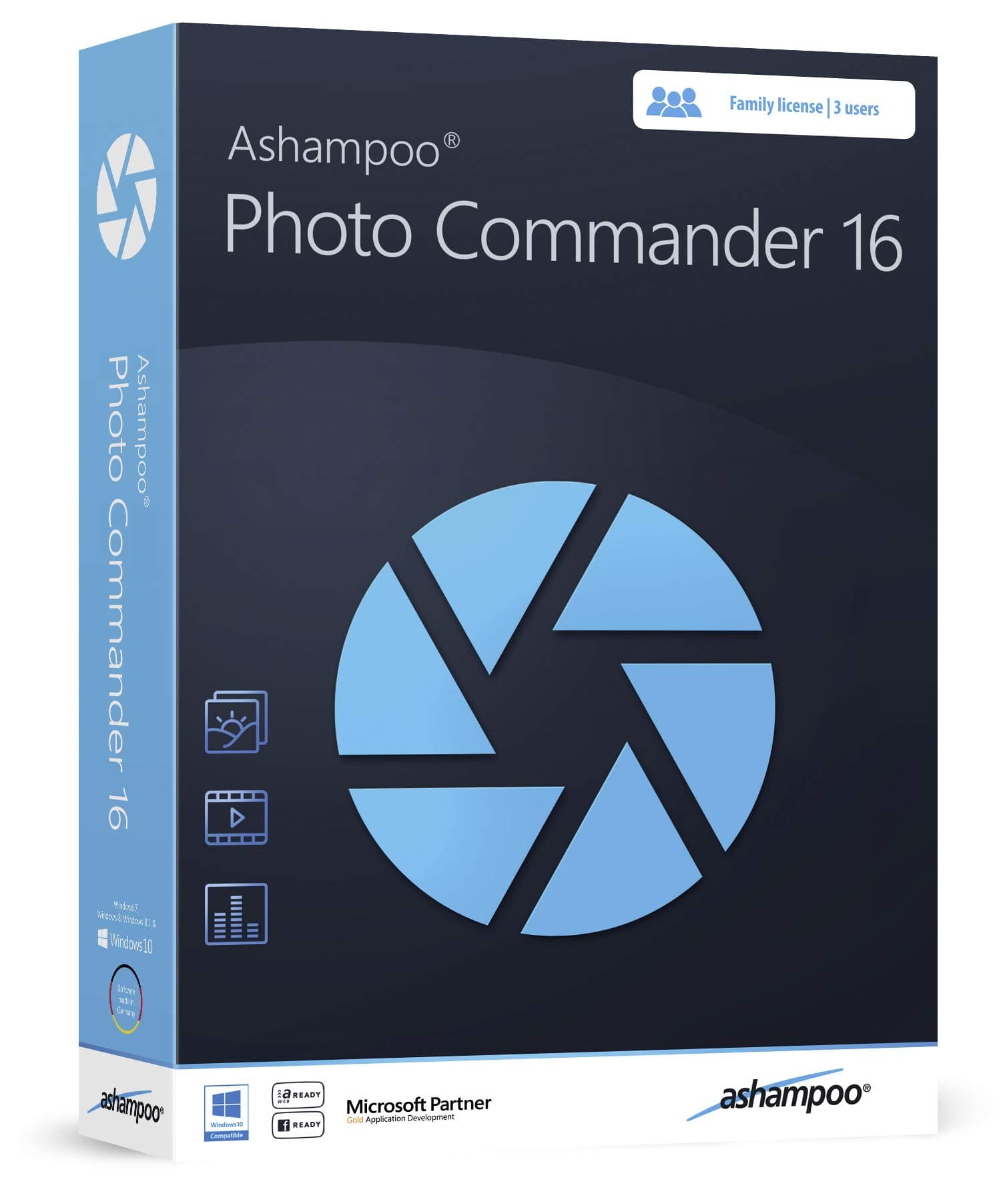 Markt + TechnikPhoto Commander 16 - Photo Editing & Graphic Design Software for Windows 10, 8.1, 7 - 3 USER license