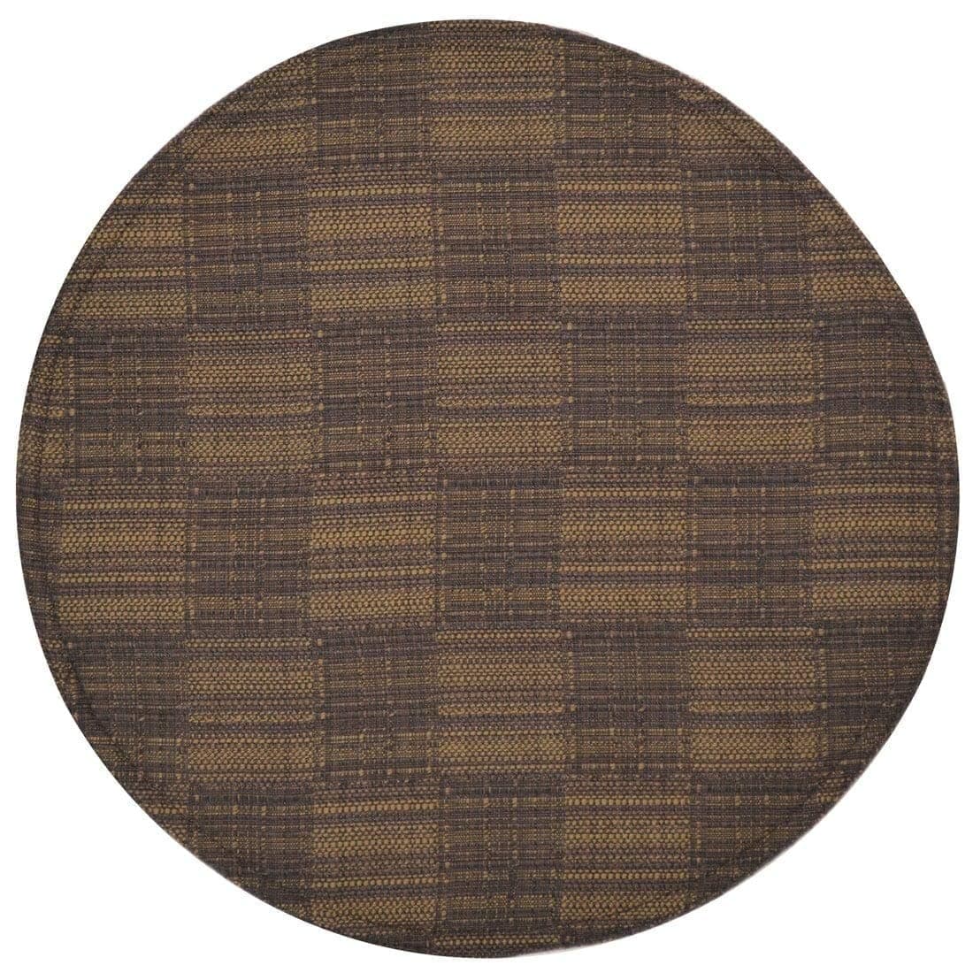Sweet Pea Linens Brown Check Textured Charger-Center Round Placemat