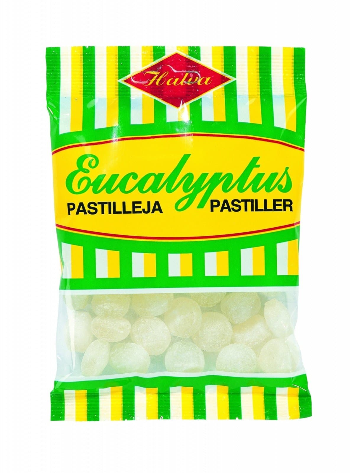 2 Bags x 100g of Halva Eucalyptus - Original - Finnish - Hard - Pastilles - Drops - Dragees - Candies - Sweets