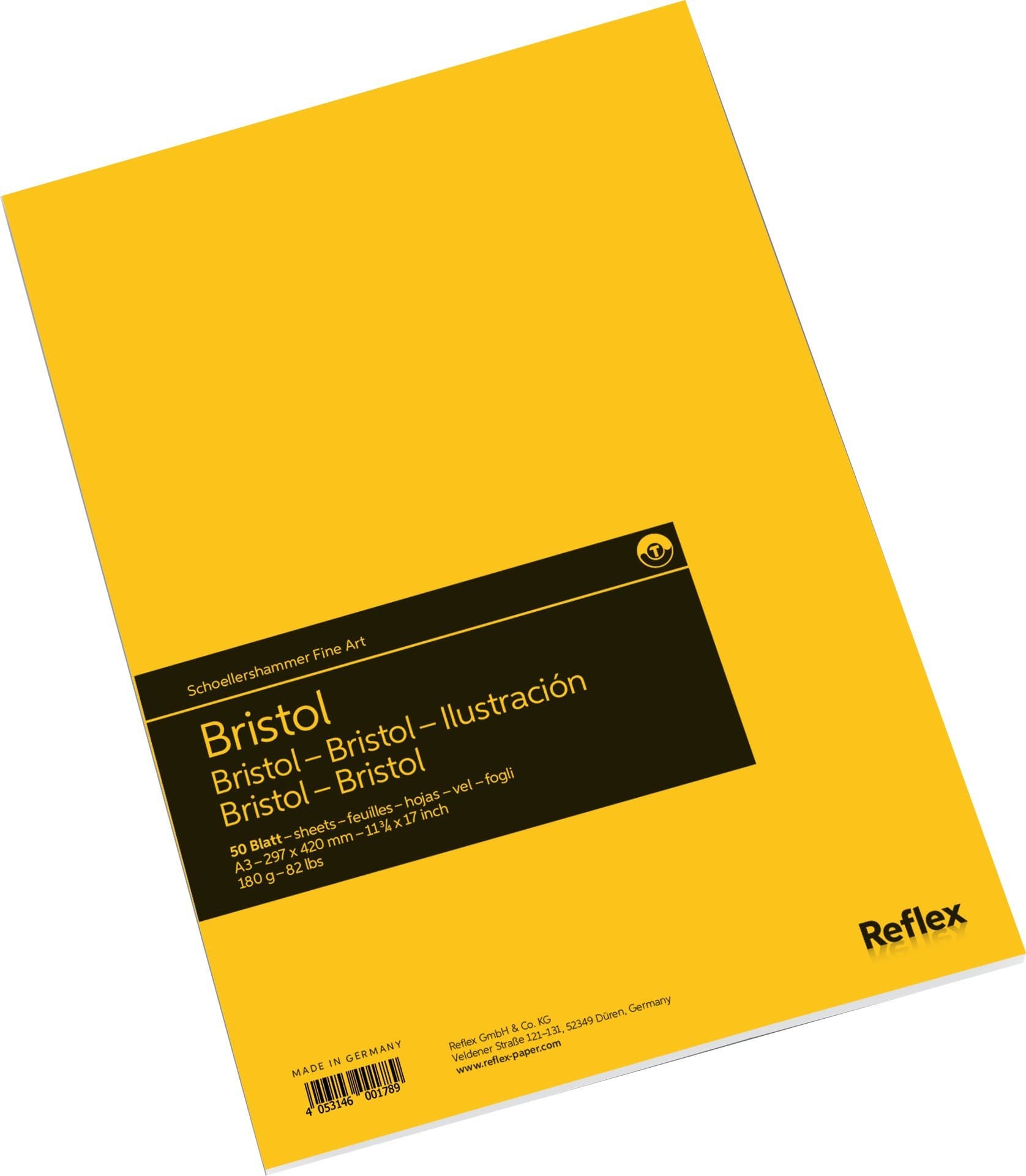 – Bristol Paper Pad A3, 50 Sheets, 180gsm White Paper, Black/White VF5004291