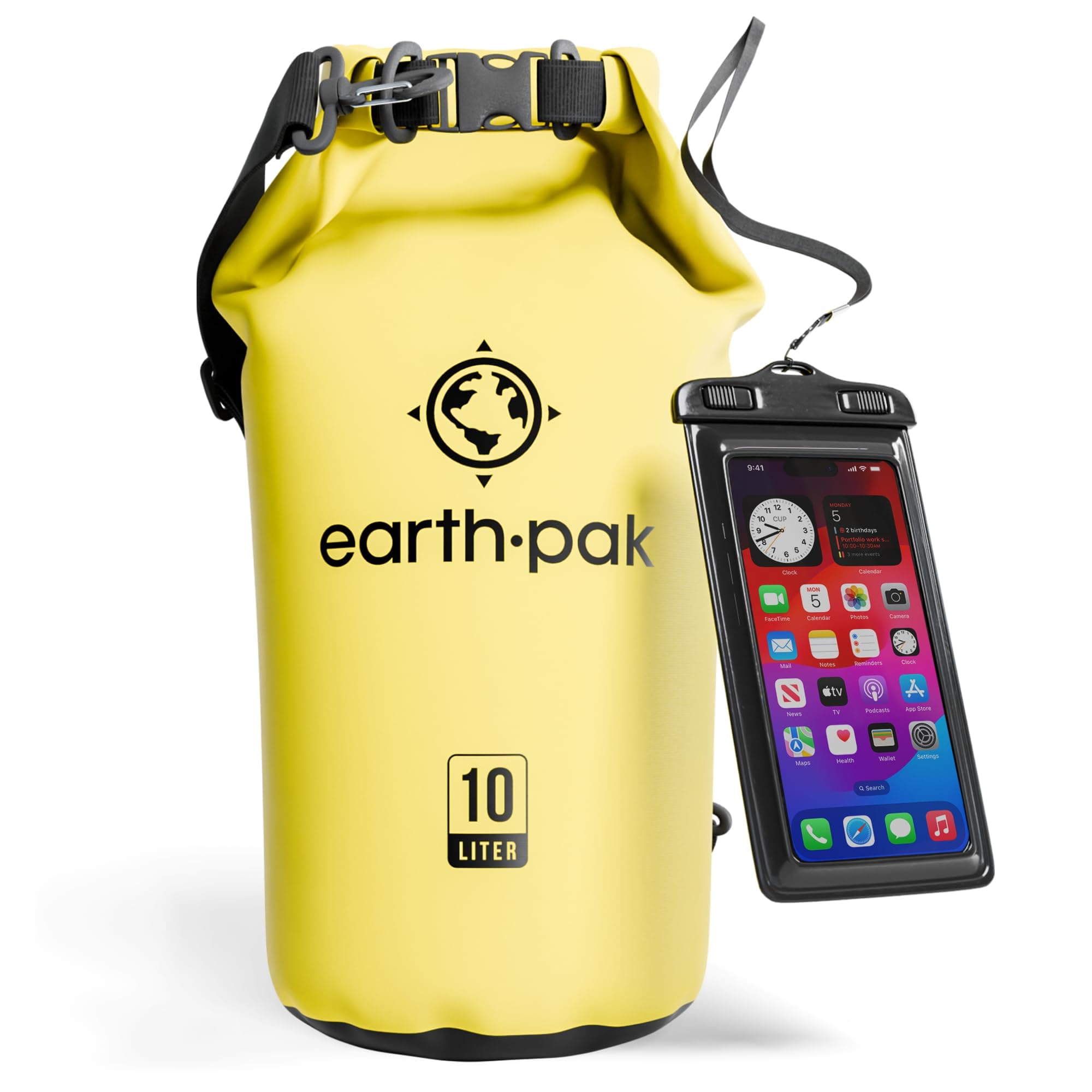 Waterproof Dry Bag - Roll Top Dry Sack Keeps Gear Dry for Boating, Hiking, Camping and Fishing with Waterproof Phone Case