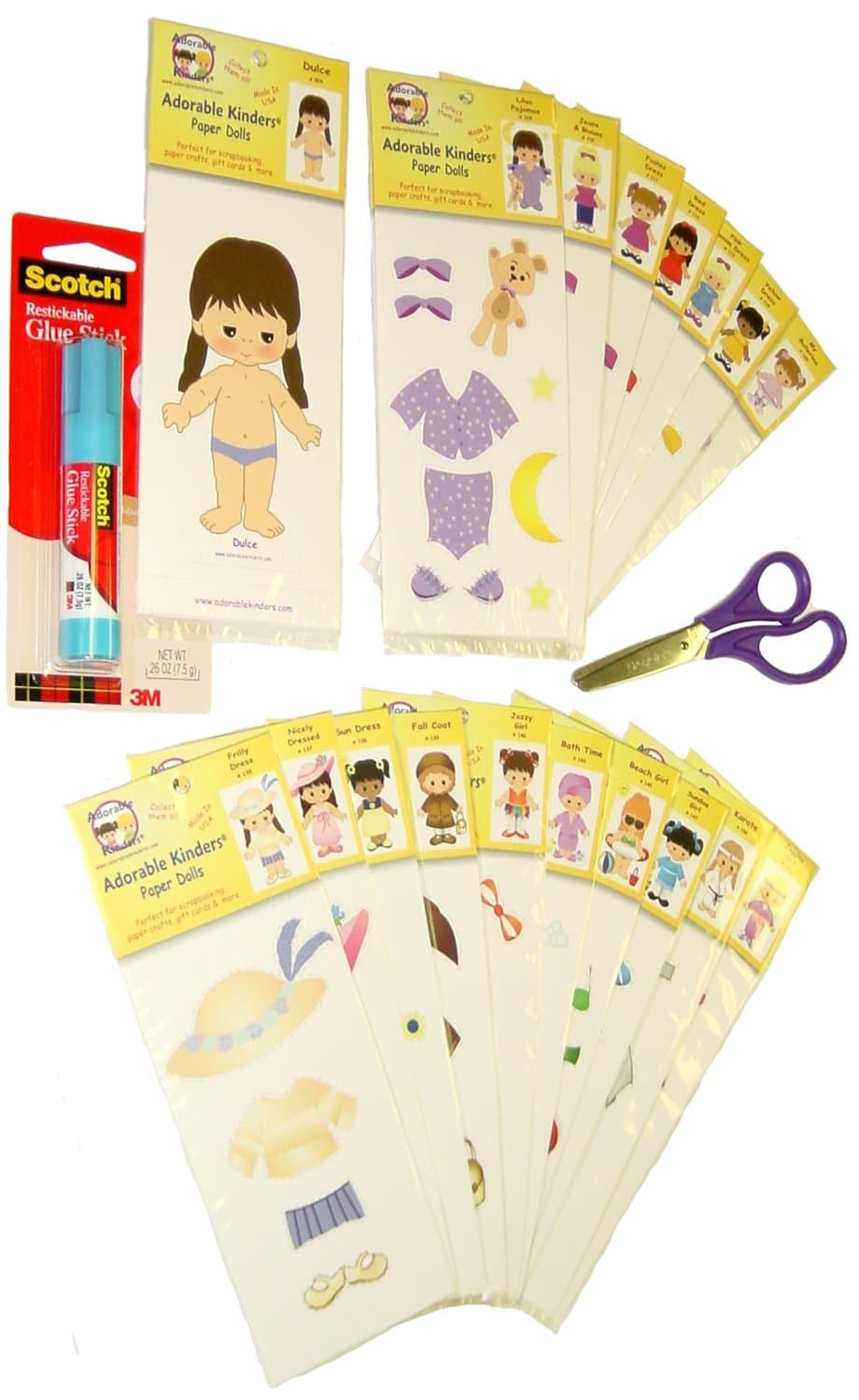 20 Piece Dulce Paper Doll Set