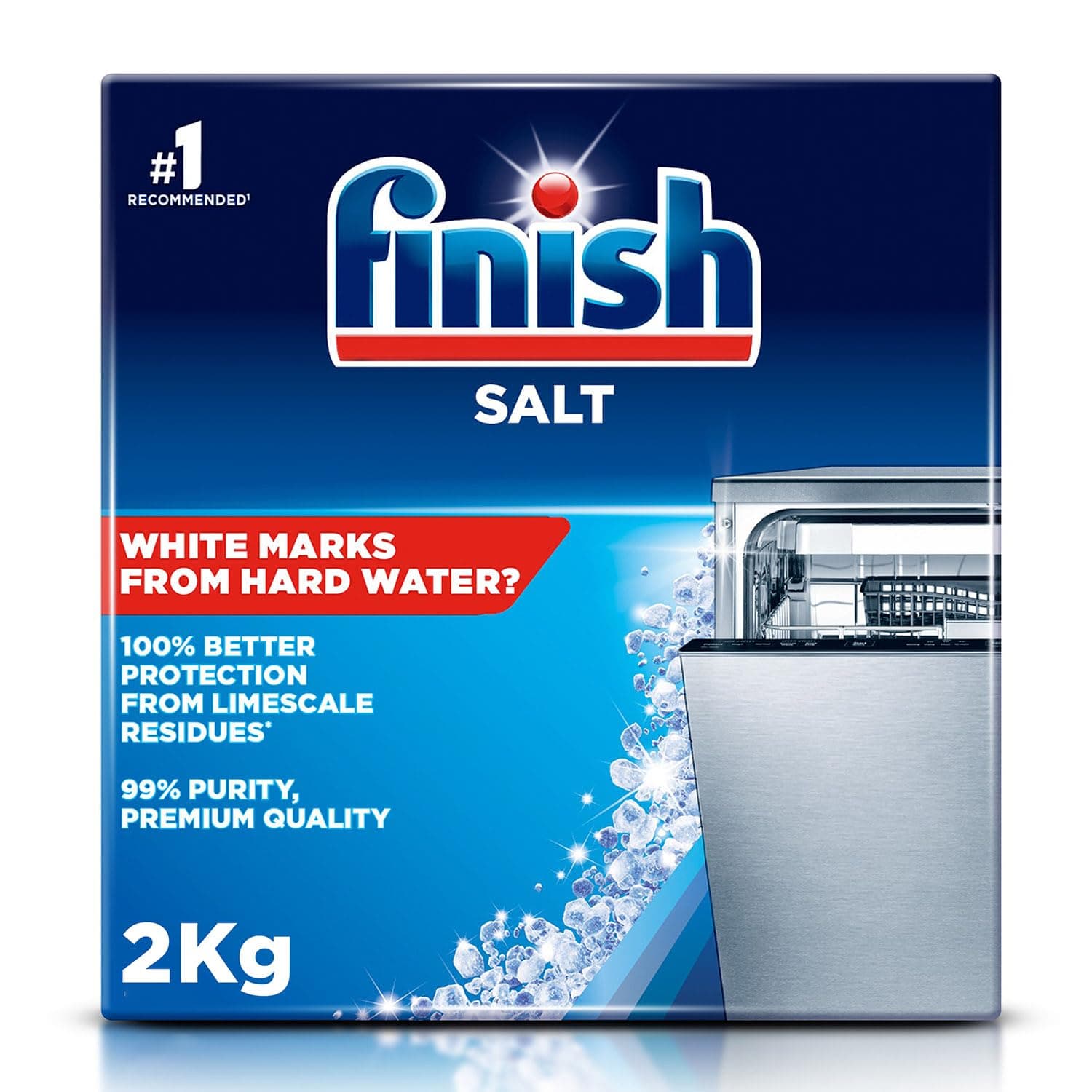 Dishwasher Salt Helps Soften Water to Prevent Limescale and Watermarks, 2 KG