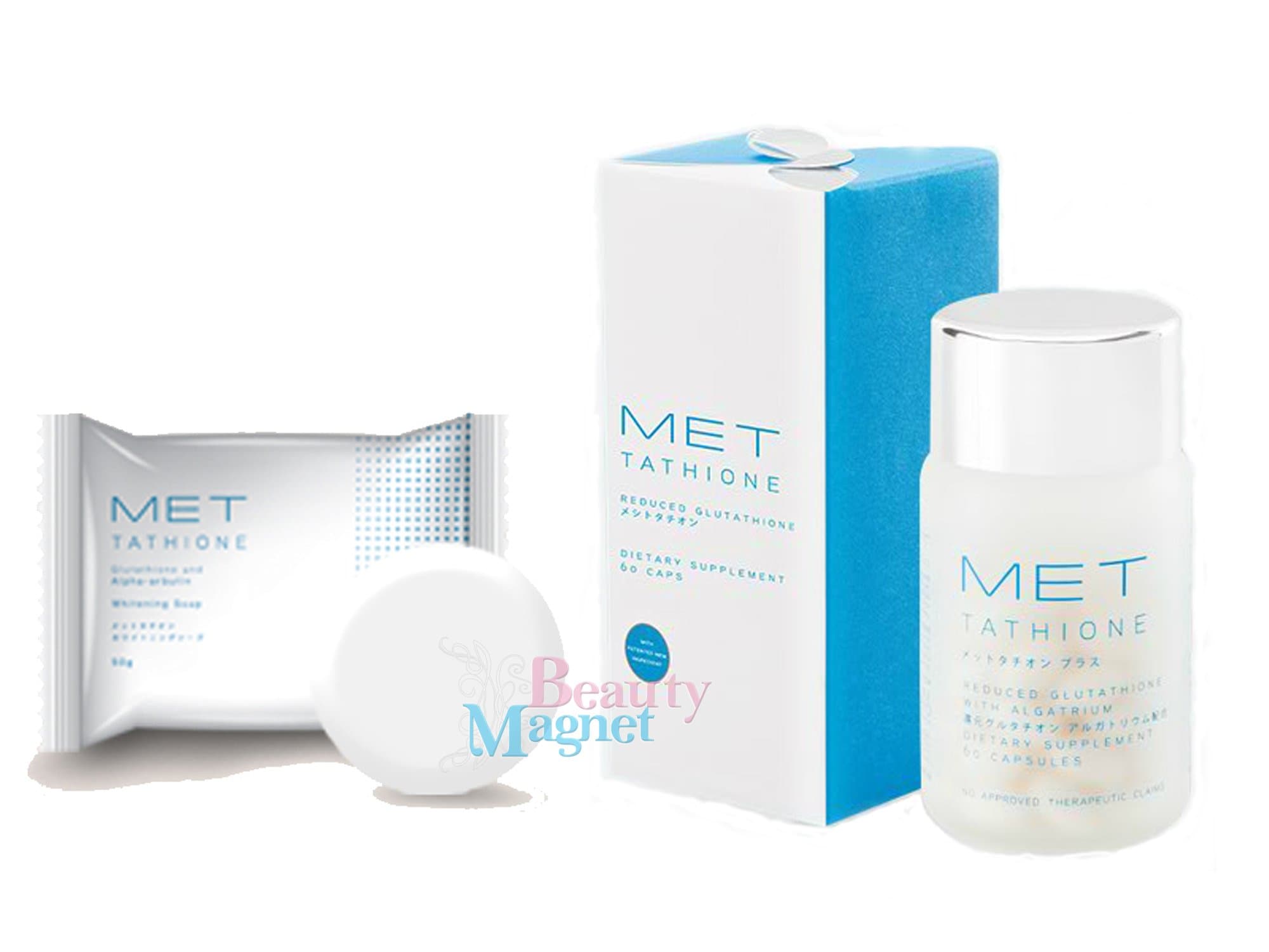 Reduced Glutathione with Algratrium 60 softgels and Met Tathione Soap 50g