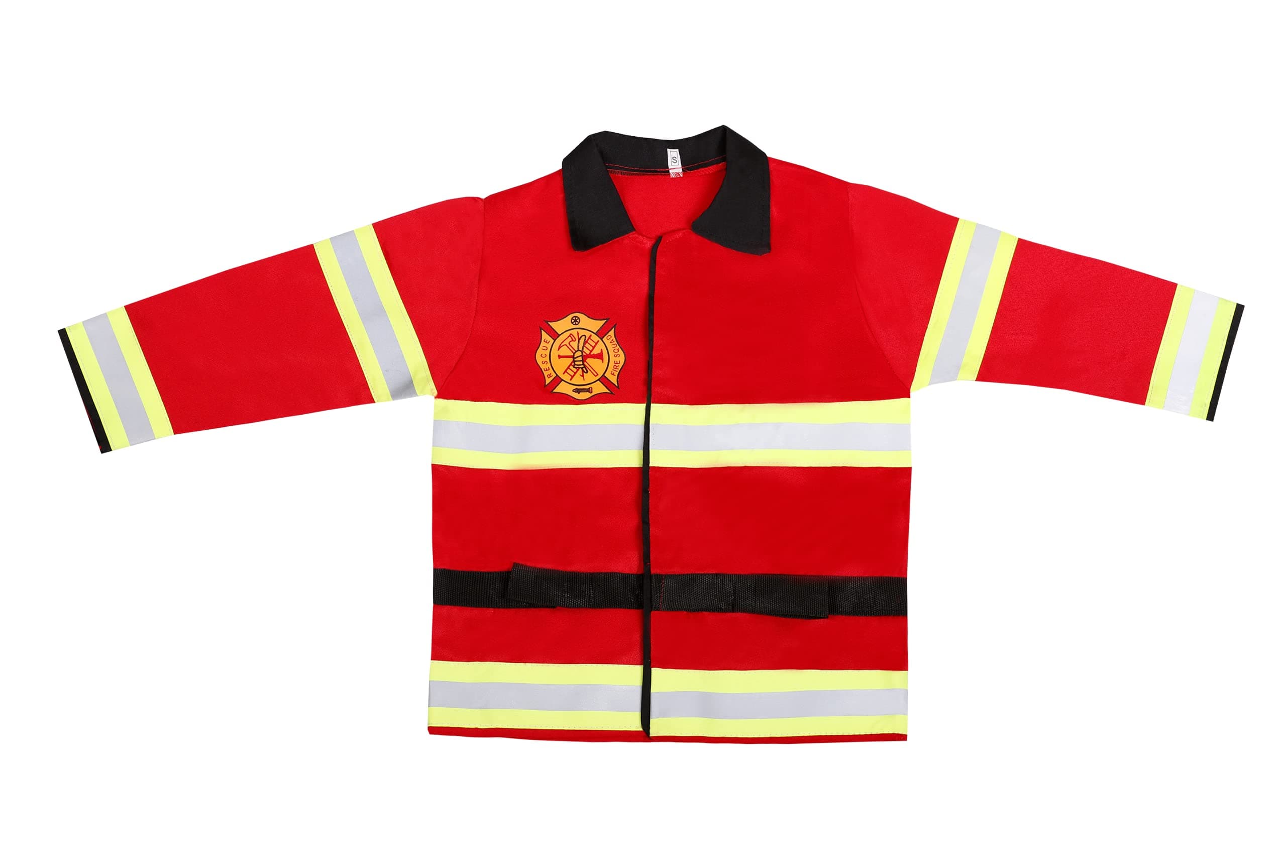 Matissa Children's Firefighter Role Play Costume and accessory Set Kids Boys Girls (Costume only, Small (3-5 Years))