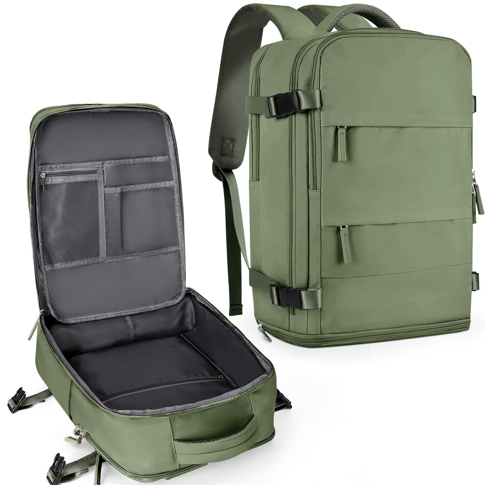 coowoz Large Travel Backpack For Women Men,Carry On Backpack,Hiking Backpack Waterproof Outdoor Sports Rucksack