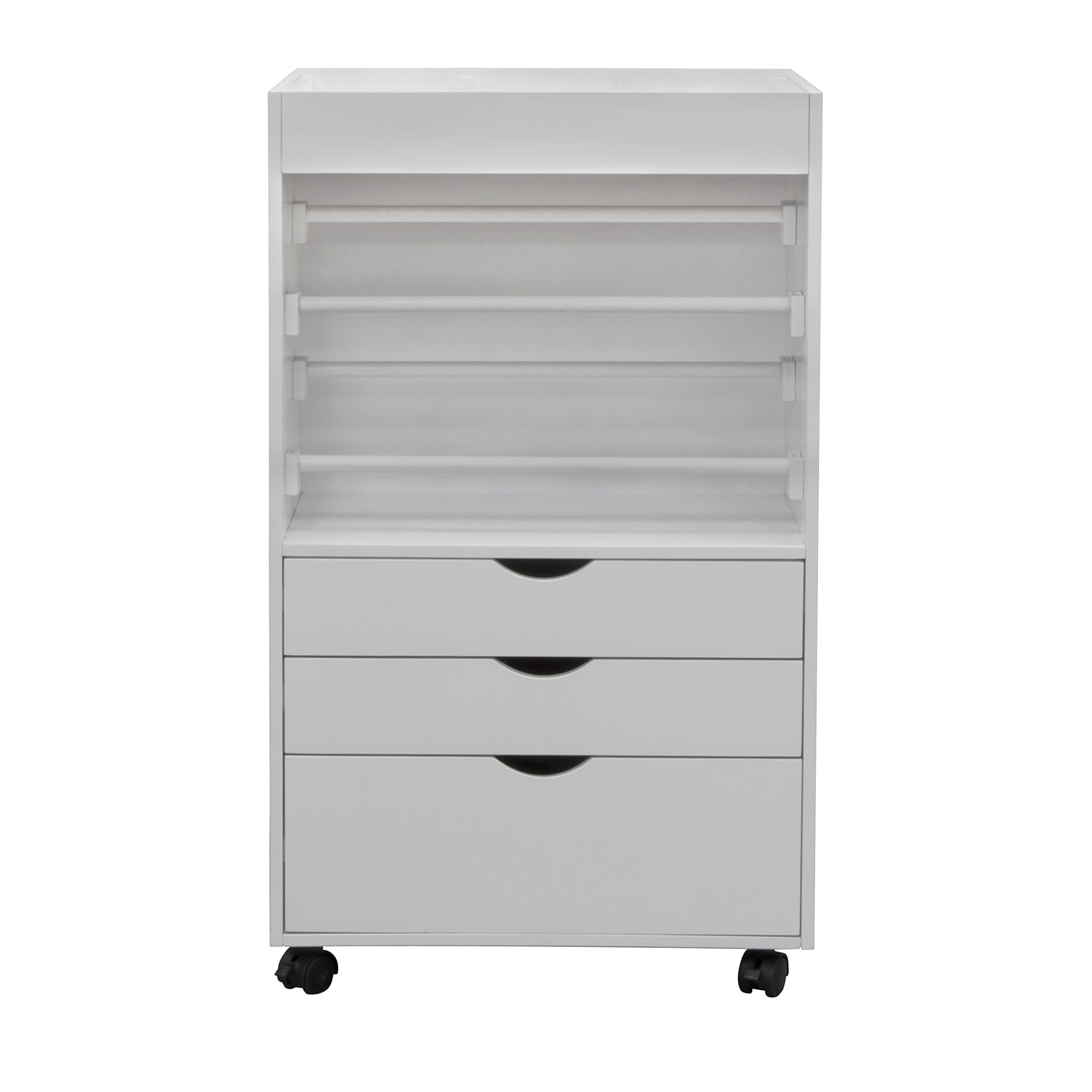 Studio Designs White Crafts and Hobby Wrapping Paper Organizers Cart