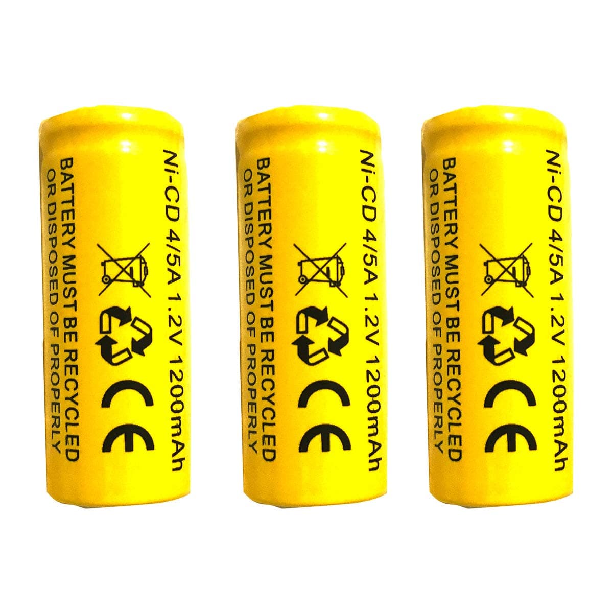 (3 Pack) 1.2v 1200mah Ni-cd Battery Replacment for Exit Sign Emergency Light LES ELN LRES ELN ELB1201N ELB-1210N ELB-1201N KR-1200AUL KR1100AE KR-1500AUL