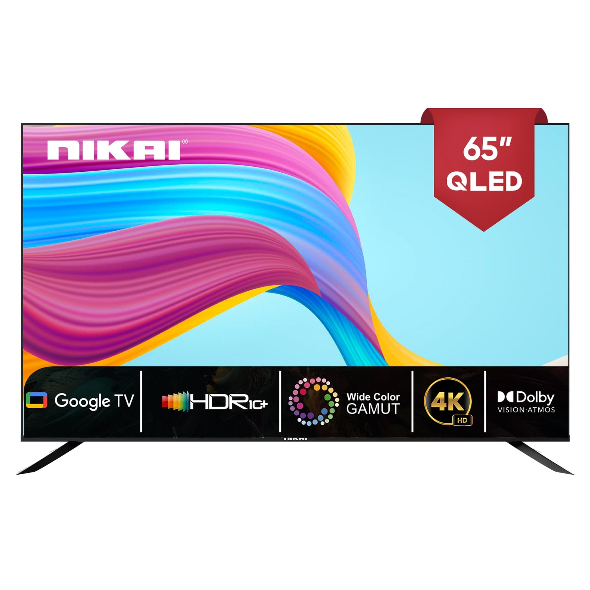 65 Inch 4K QLED Ultra HD Smart Google TV, Hands Free Voice Control, Game Master, Dolby Vision + Atmos, 4K HDR10+, Effortless Connectivity with Android & Apple devices - NPROG65QLED