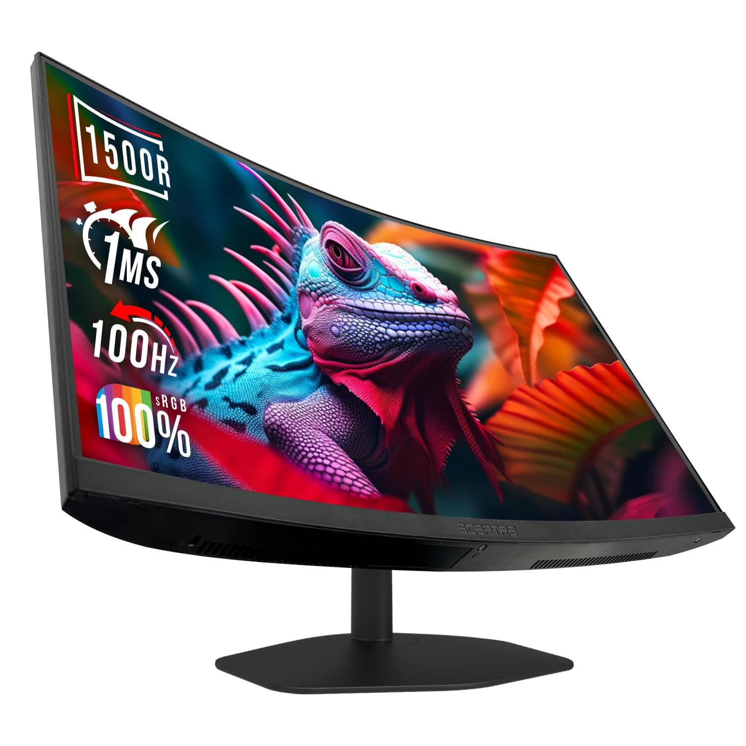 New Curved 27-inch Gaming Monitor 1500R 100Hz HDMI X2 DisplayPort 1ms 100% sRGB, Build-in Speakers Machine Black 2025 (C275W-FW100T Series)