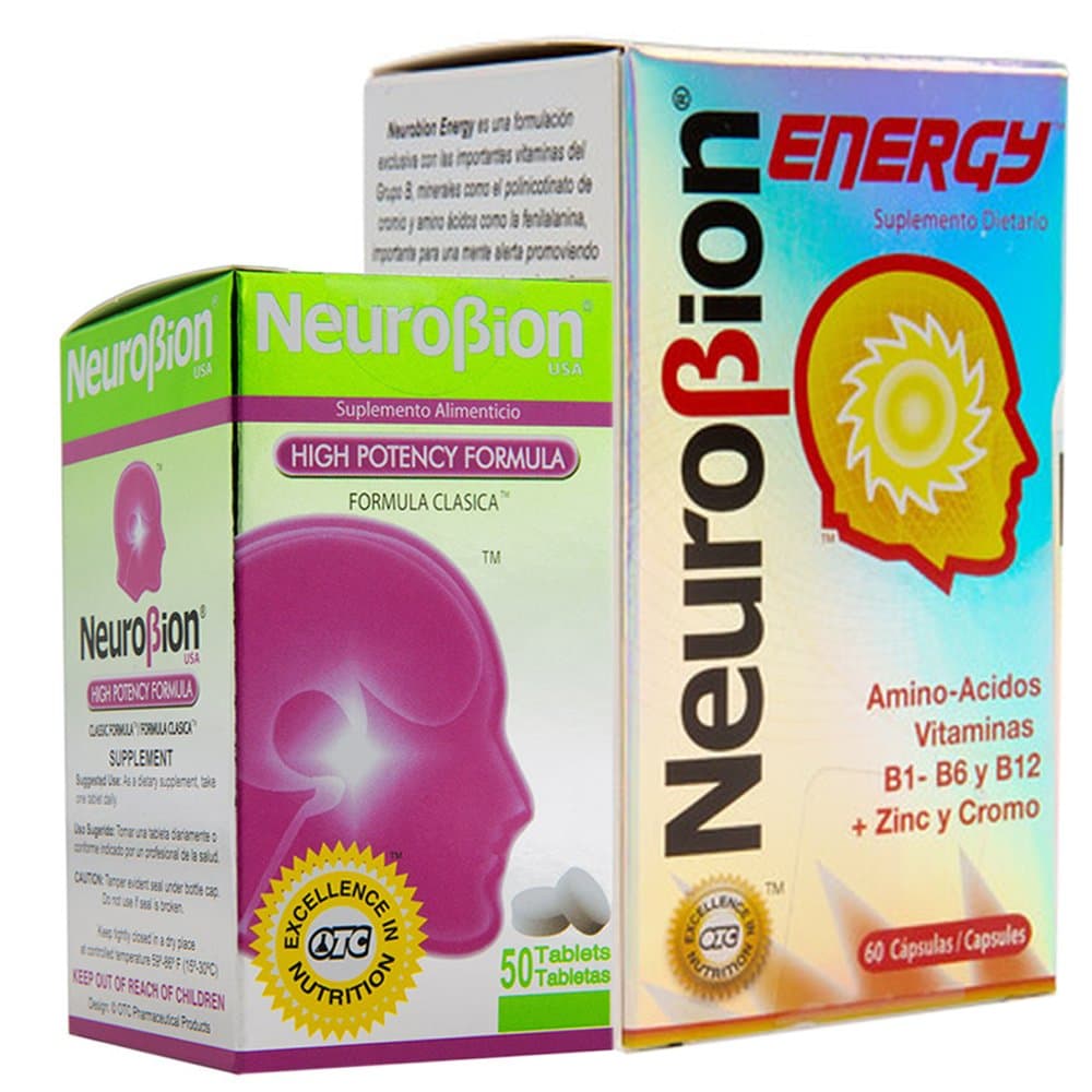 energy + Neurobion high potency dietary supplement special blend of amino acids, vitamins b1- b6- & b12 + zinc