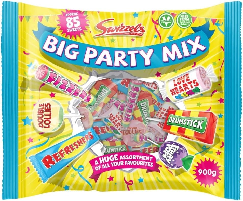 Swizzels Big Party Mix Bag 900g - A Large Selection of Delicious and Fruity Candy Treats Perfect for Parties and Special Occasions | Sold By Essential Products