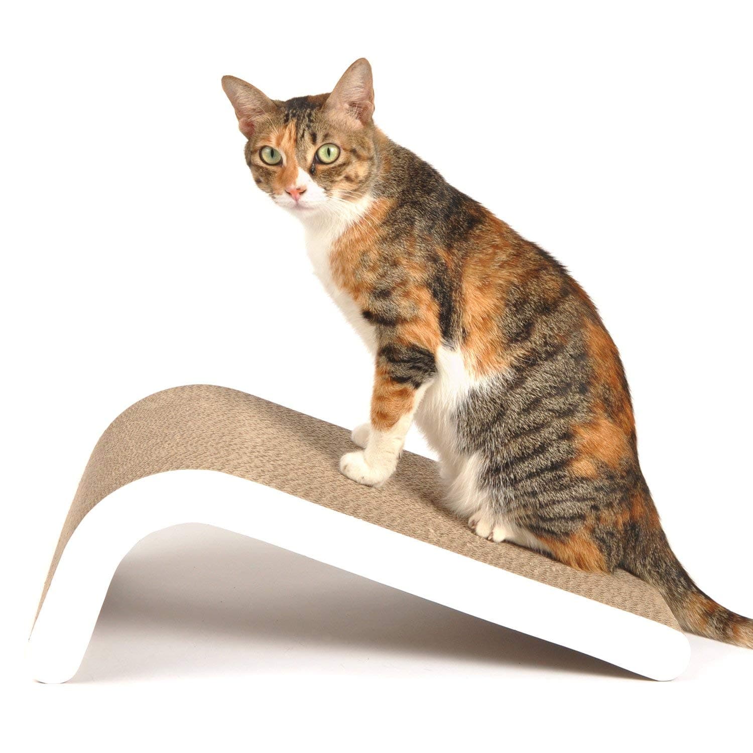 Cat Scratcher, Incline Scratching Pad Post with Catnip【Superior Cardboard & Construction, Multiple Scratching Angles to Match Your Cat's Preference