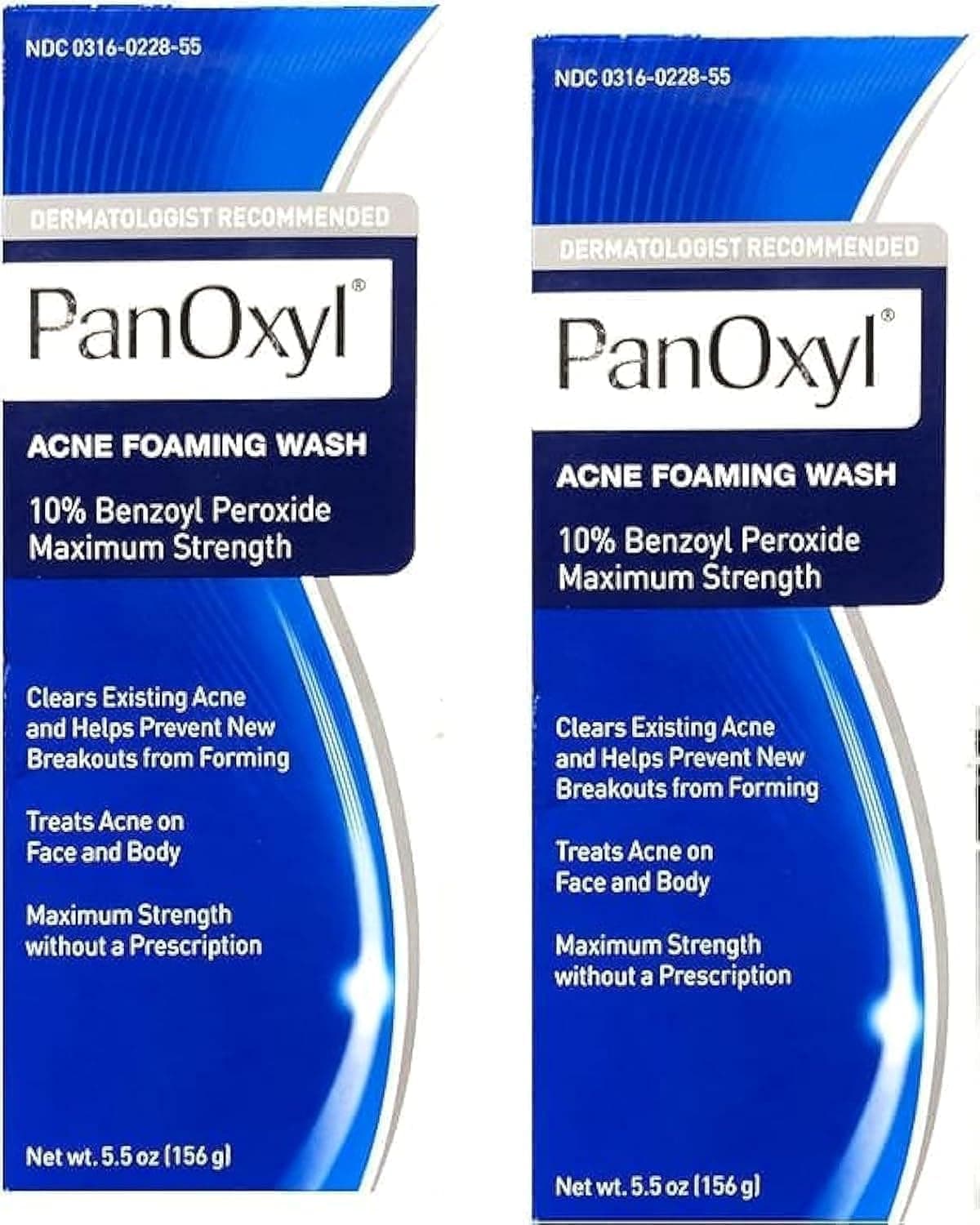Acne Foaming Wash Benzoyl Peroxide 10% Maximum Strength Antimicrobial, 5.5 oz.2 Pack Bundle, cream, 5.5 Fl Oz (Pack of 2)