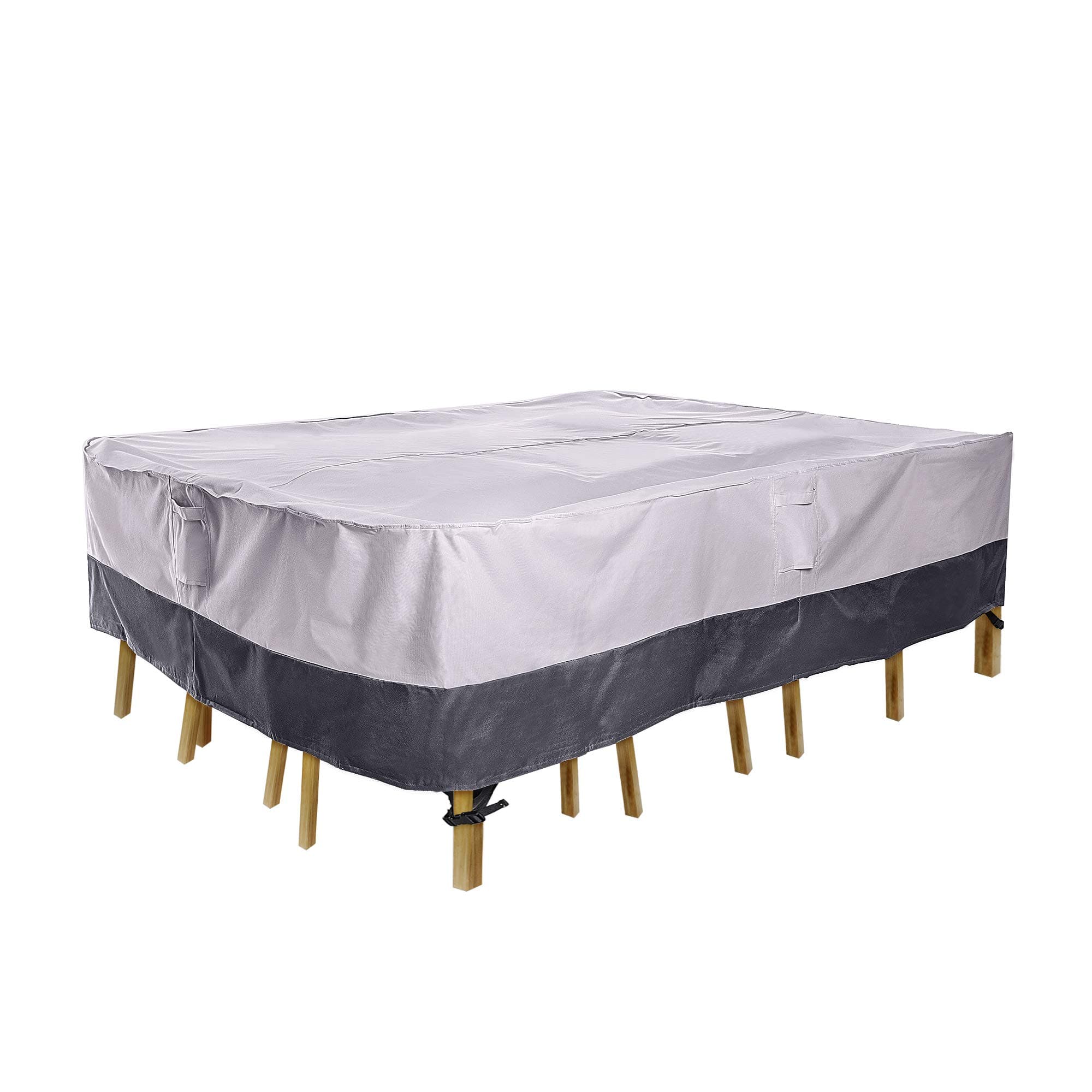 ASTEROUTDOOR Waterproof Patio Furniture Set Cover, Heavy Duty 600D Oxford Fabric, UV Protection Patio Furniture Cover for Rectangle Patio/Outdoor Dining Square Table Chairs, 128" L x 82" W x 24" H