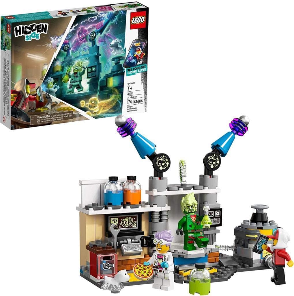 Hidden Side 70418 J.B.’s Ghost Lab Building Set, AR Games App, Toys for 7 Years Old Boys and Girls, Interactive Augmented Reality Playset with 4 minifigures